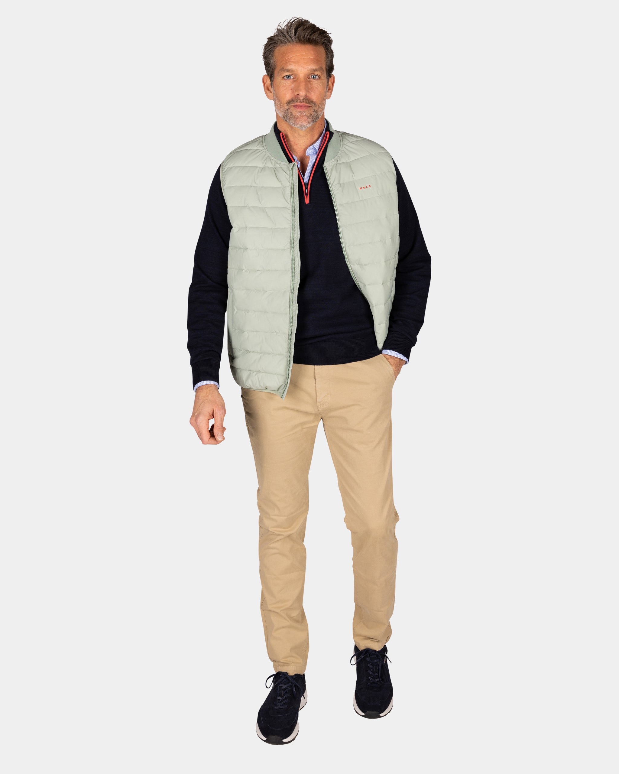 Gewatteerde lichtgroene bodywarmer - Dusty Army Gewatteerde lichtgroene bodywarmer - Dusty Army