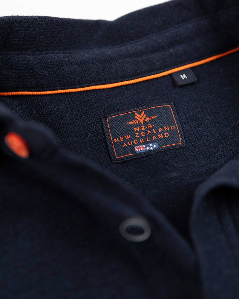 Chemise en coton bleu foncé à manches longues - Pitch Navy Chemise en coton bleu foncé à manches longues - Pitch Navy
