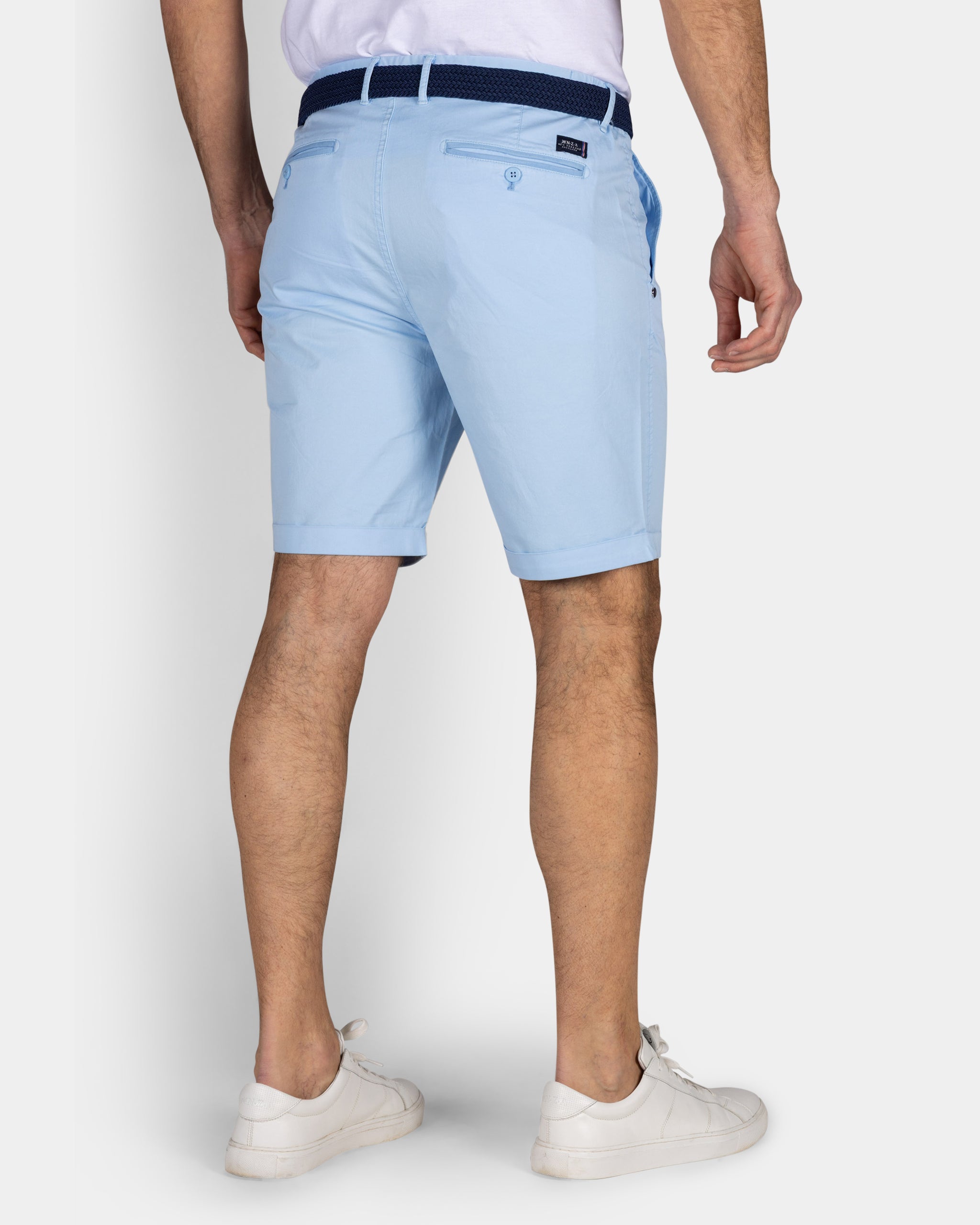 Lichtblauw katoenen chino short Lichtblauw katoenen chino short