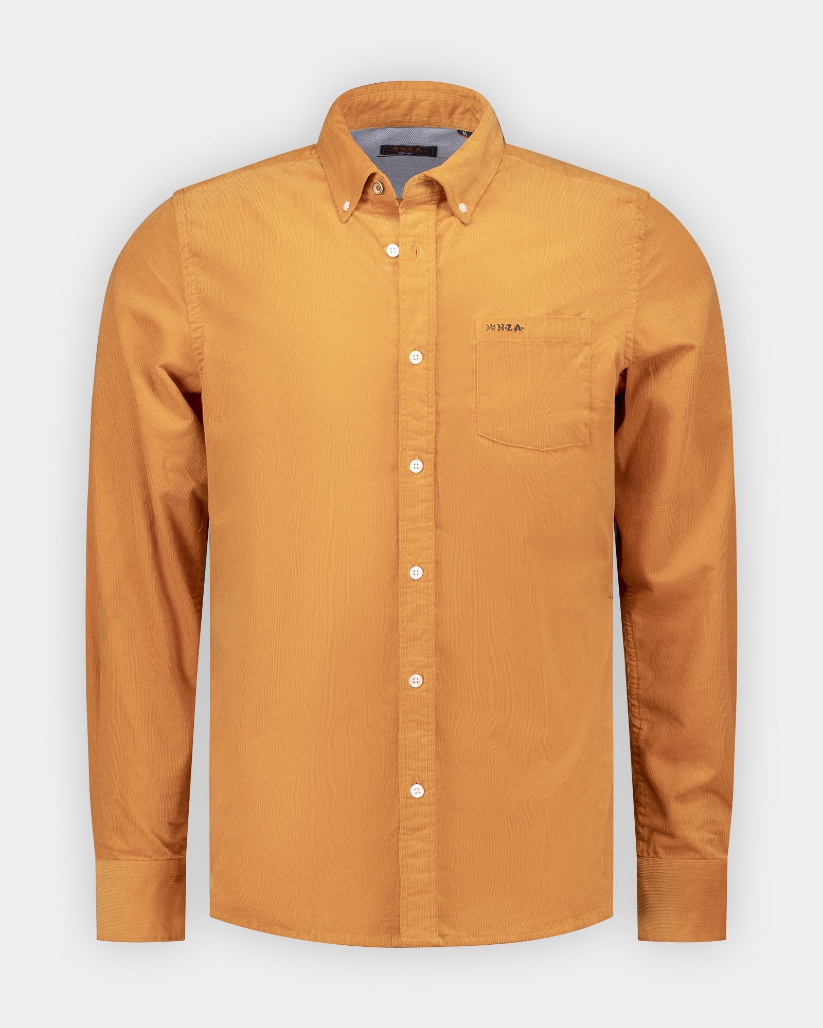 Oranje katoenen overhemd stretch Oranje katoenen overhemd stretch