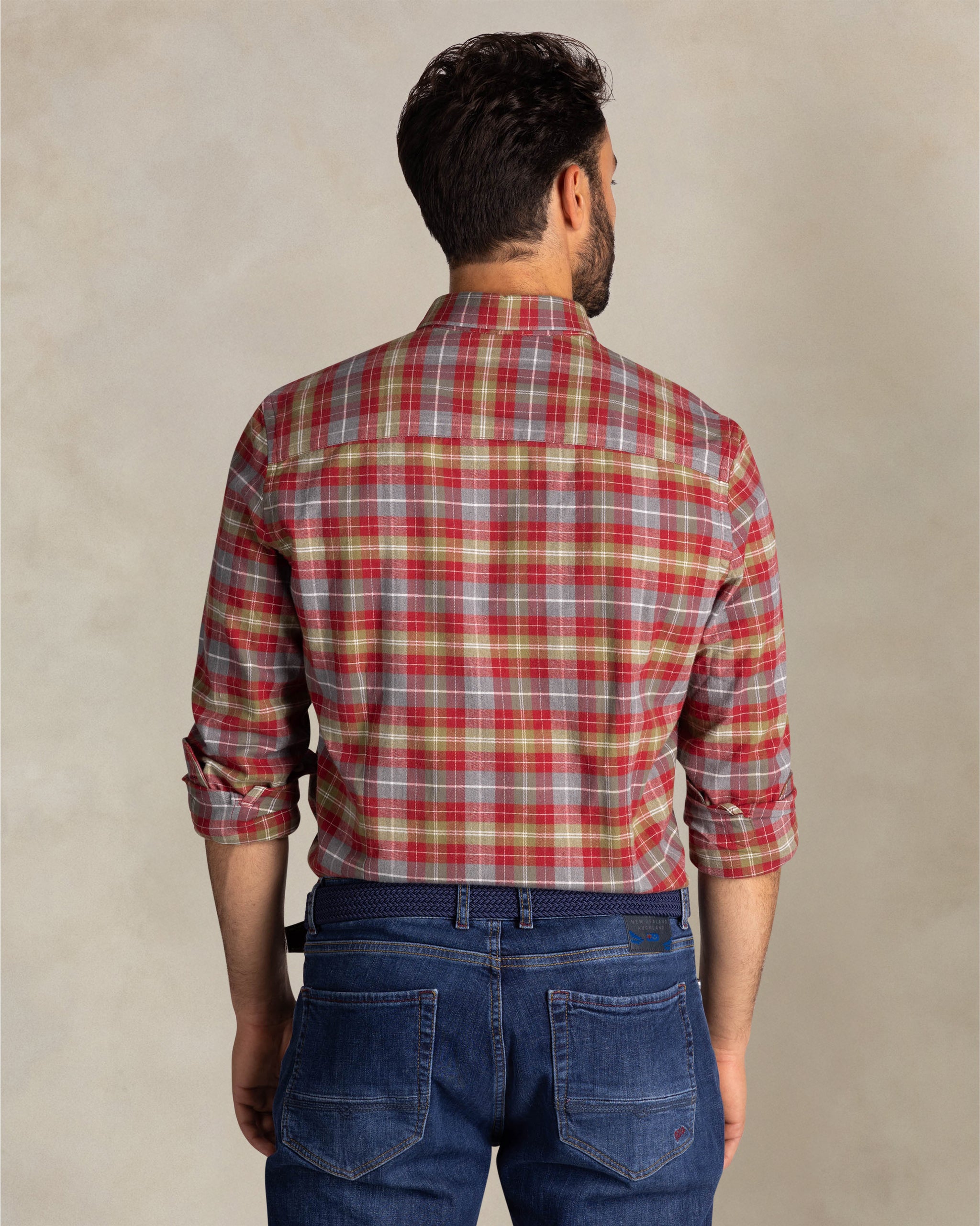 Rot-farbenes Baumwollhemd mit Print Rot-farbenes Baumwollhemd mit Print