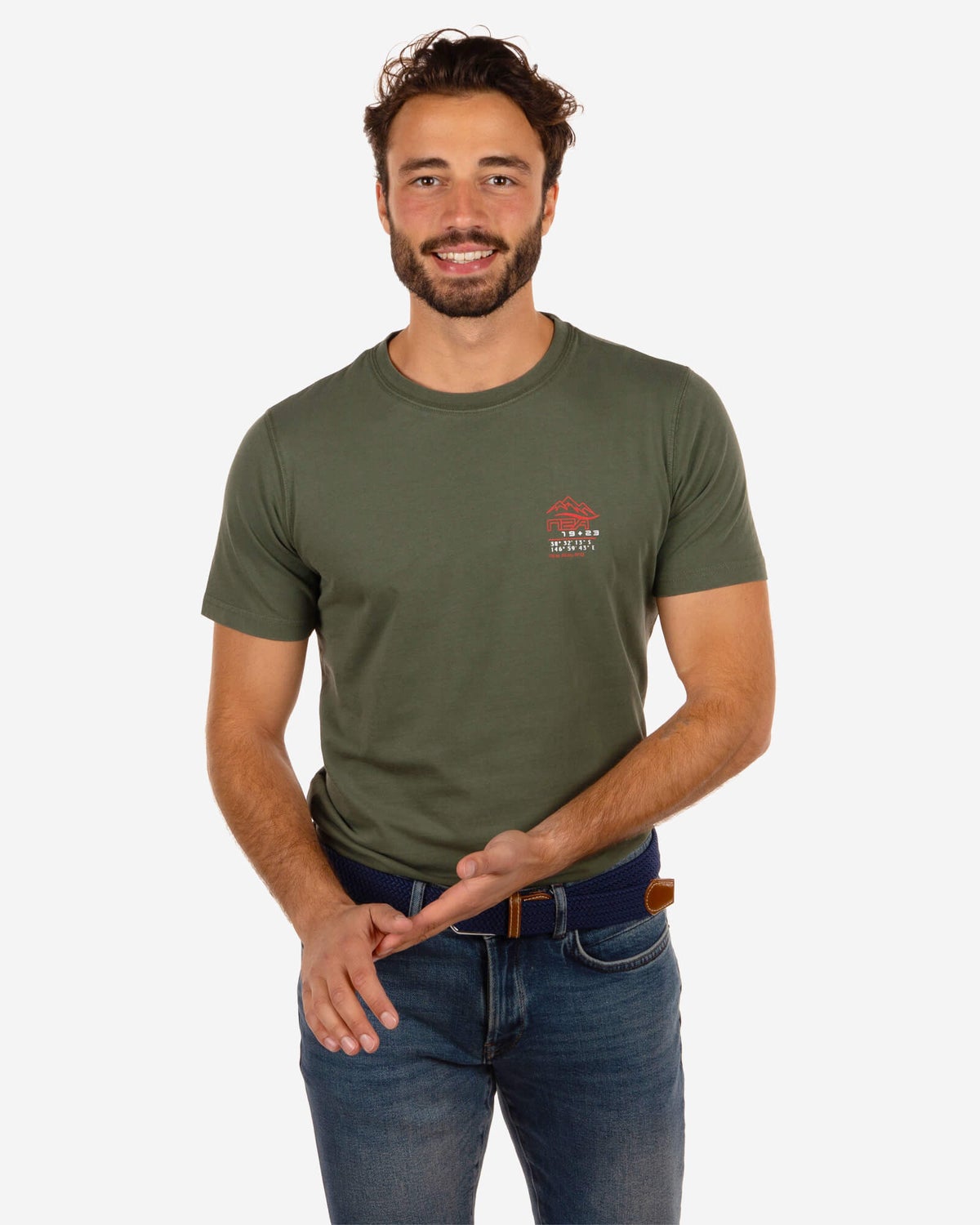 T-shirt en coton Broadwood - Rock Green