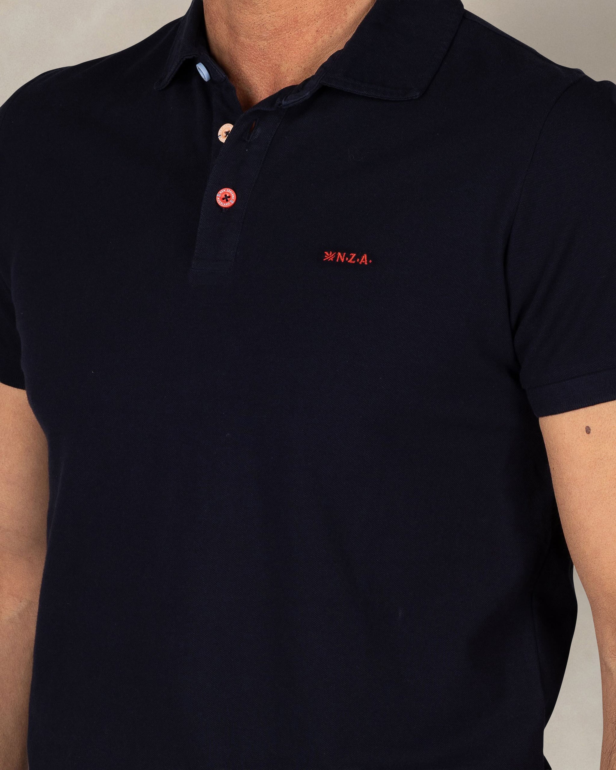 Polo bleu foncé 100% coton Polo bleu foncé 100% coton