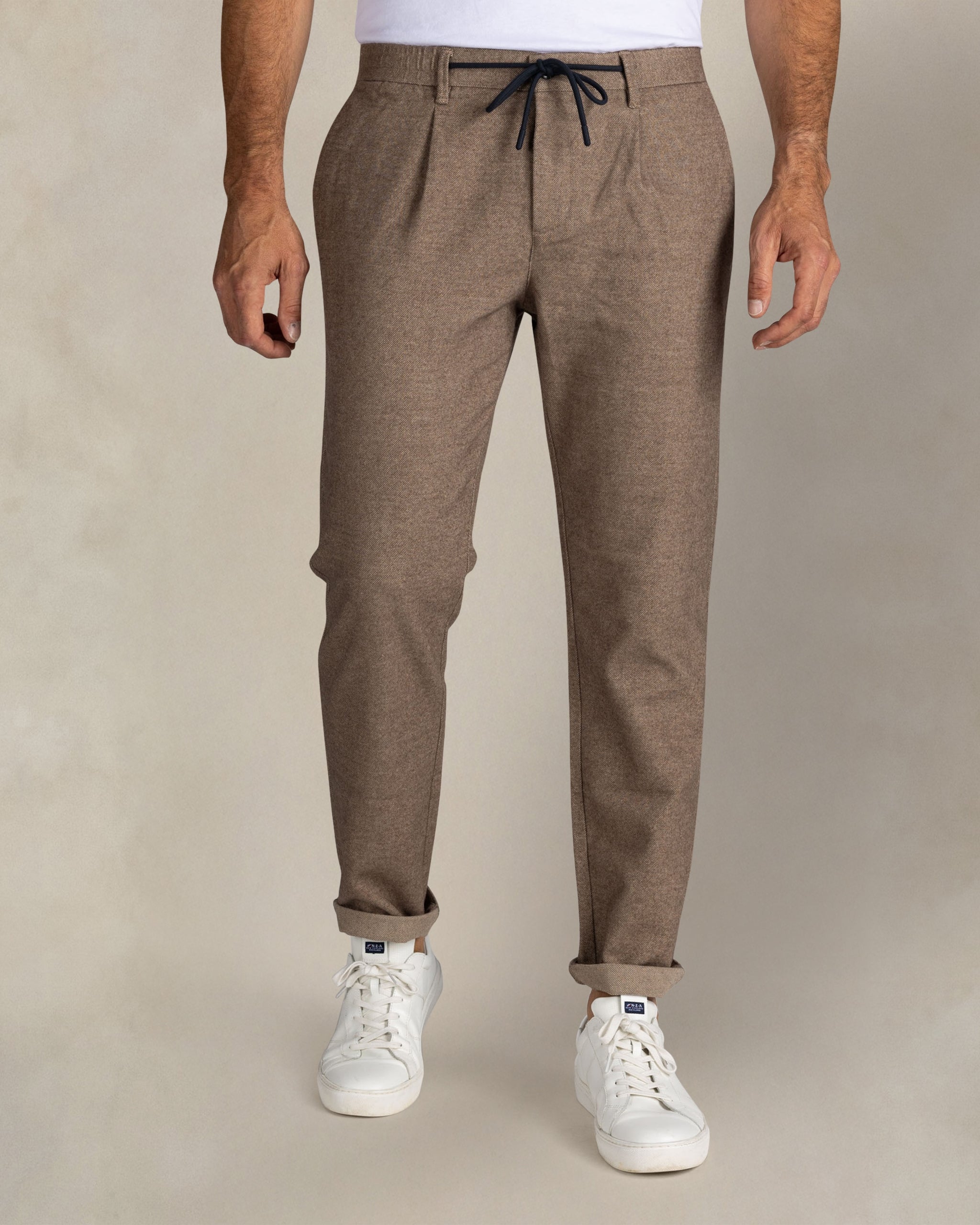 Brown cotton stretch trousers Brown cotton stretch trousers