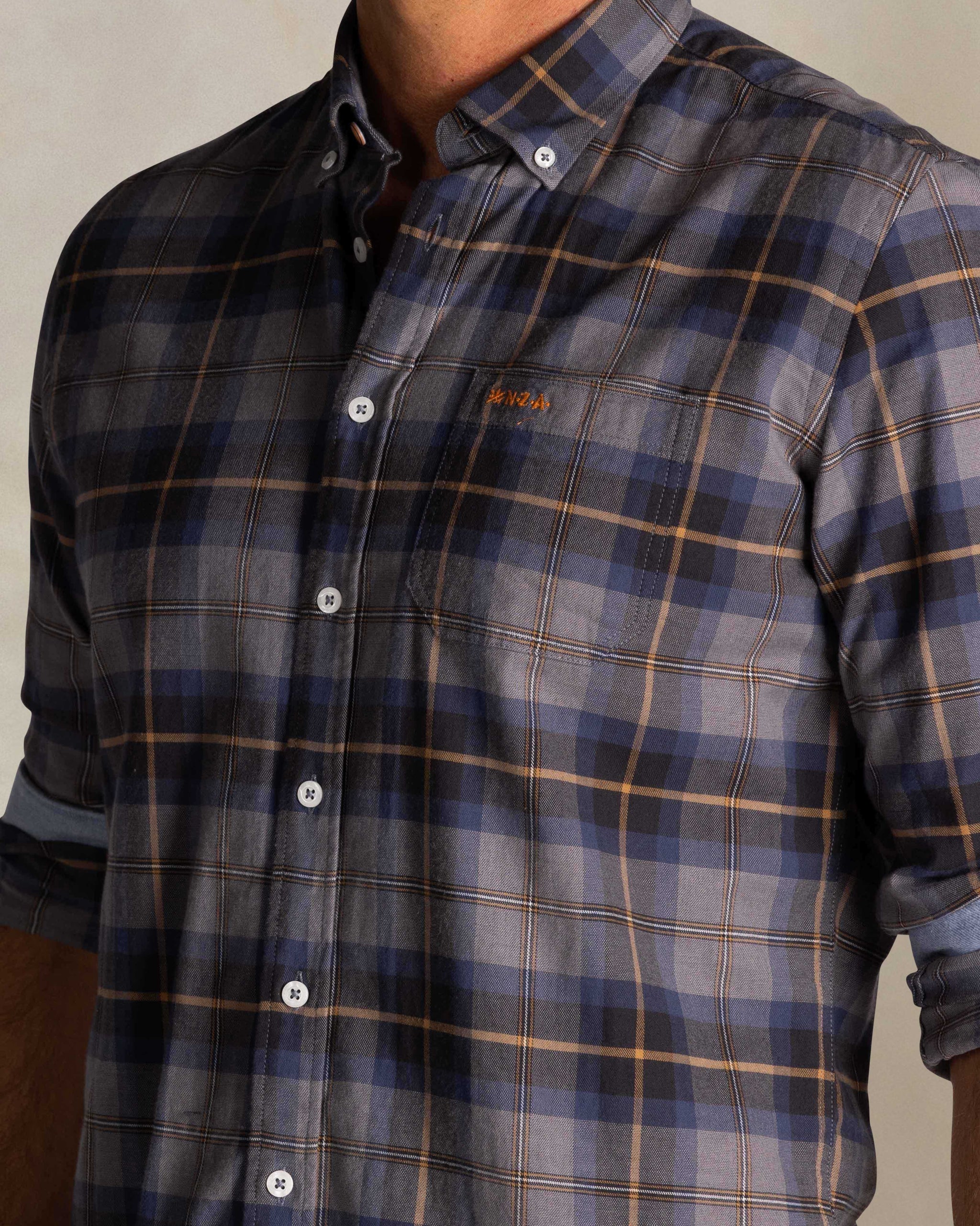 Chemise grise en coton stretch Chemise grise en coton stretch