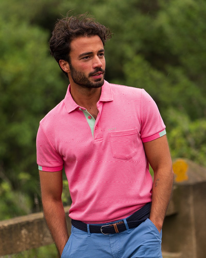 Roze stretch polo Roze stretch polo