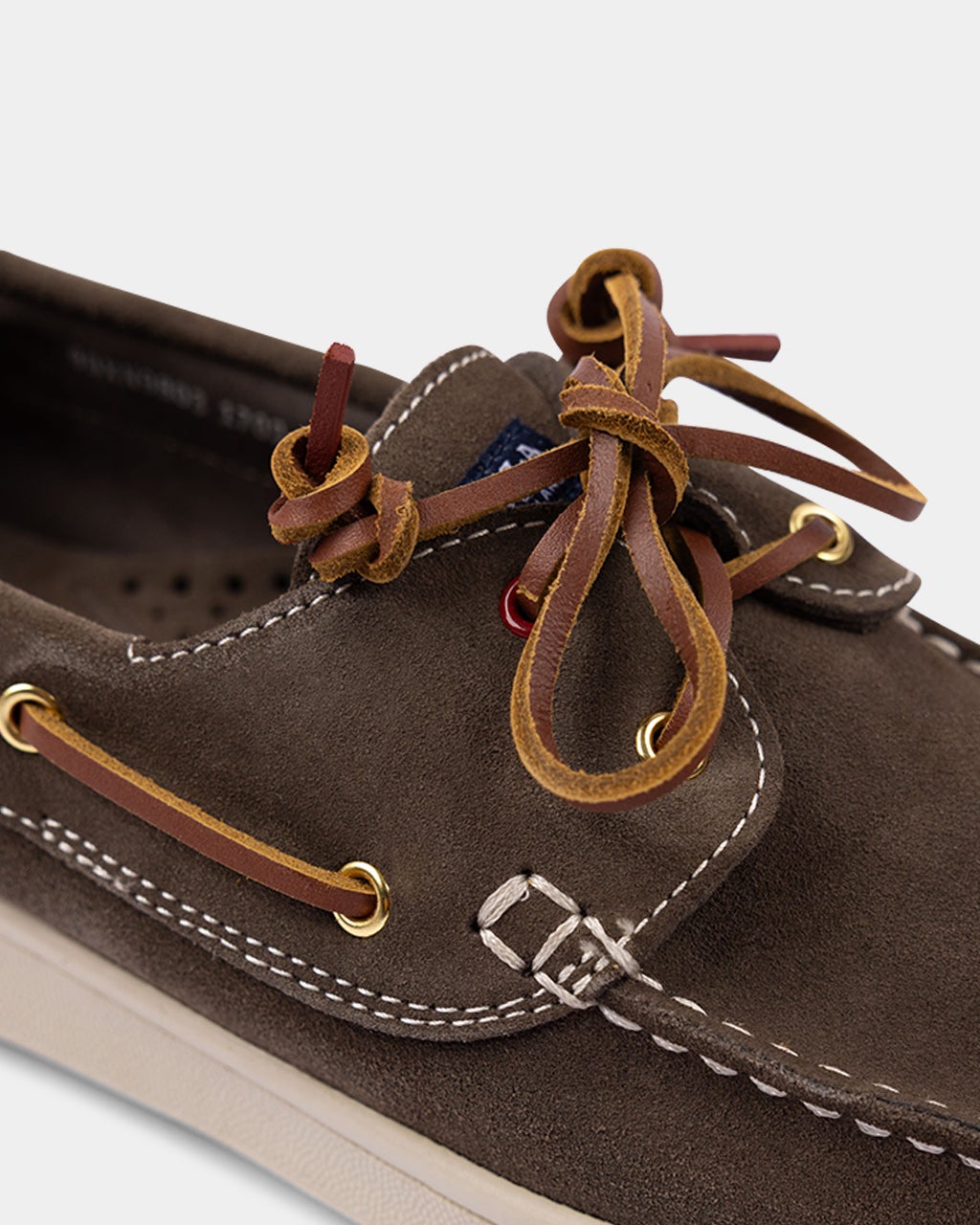 Grüne Leder-Bootsschuhe Grüne Leder-Bootsschuhe