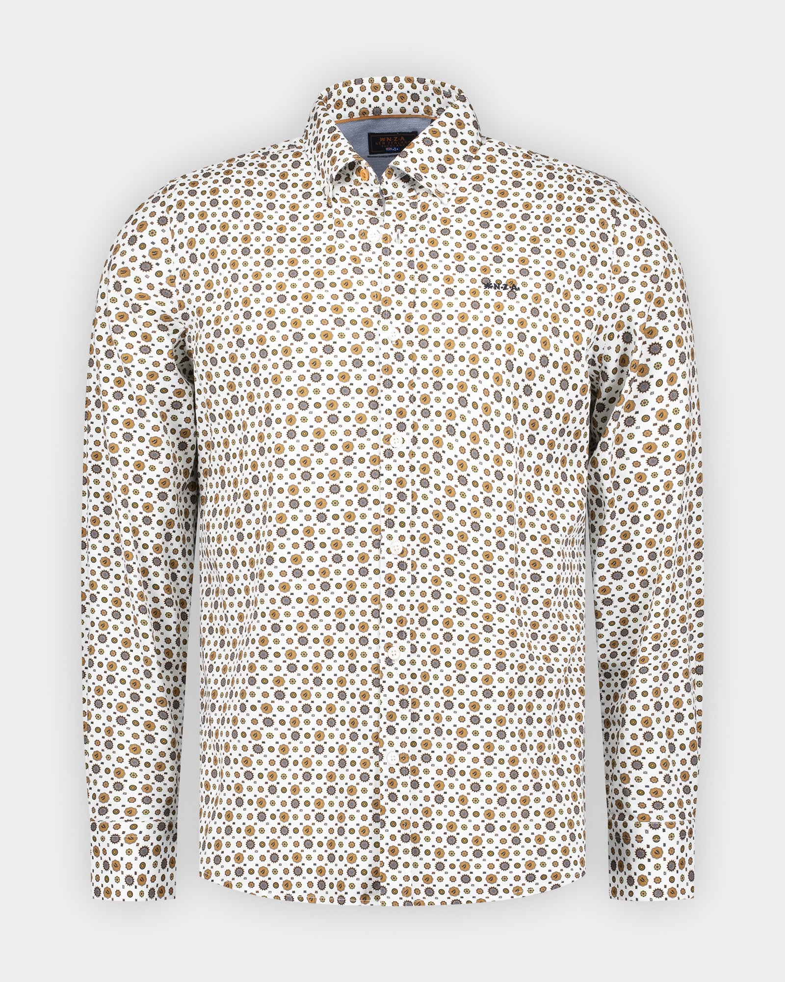 Chemise en coton blanche avec imprimé Chemise en coton blanche avec imprimé