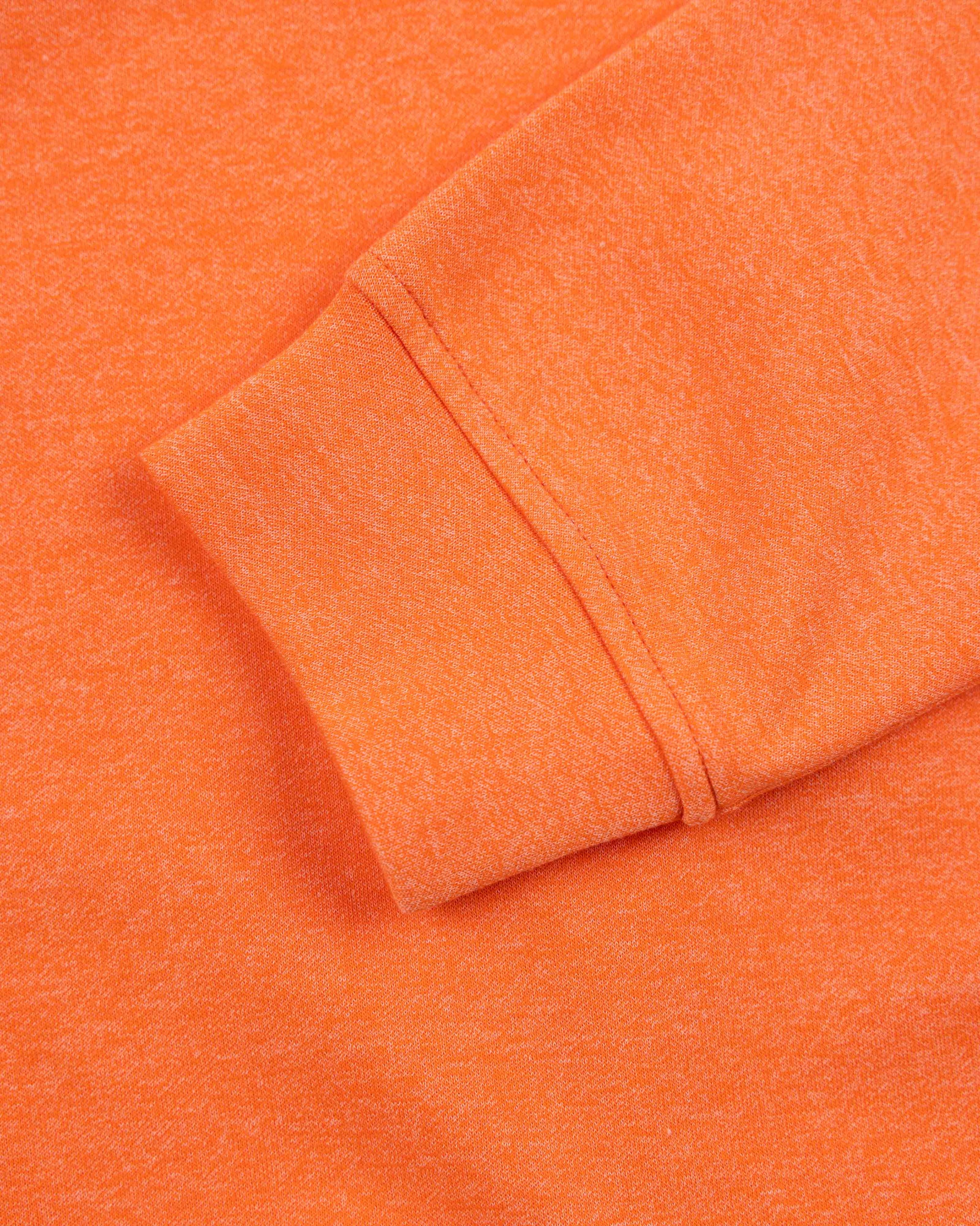 Oranje trui met halve rits Oranje trui met halve rits