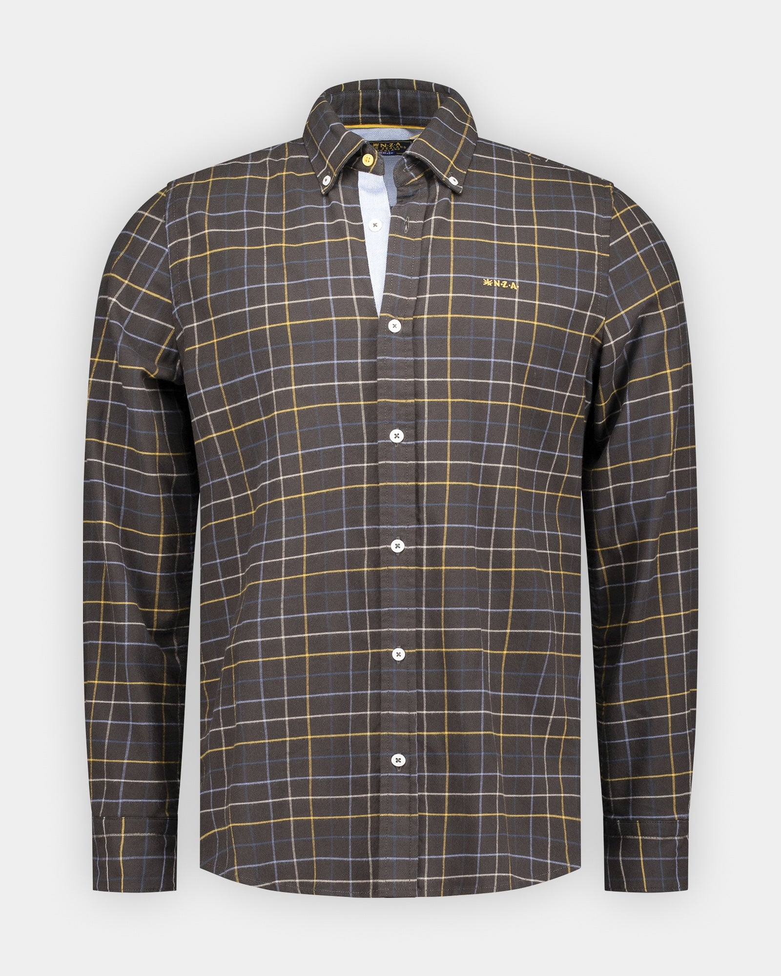 Camisa de cuadros verde de algodón Camisa de cuadros verde de algodón