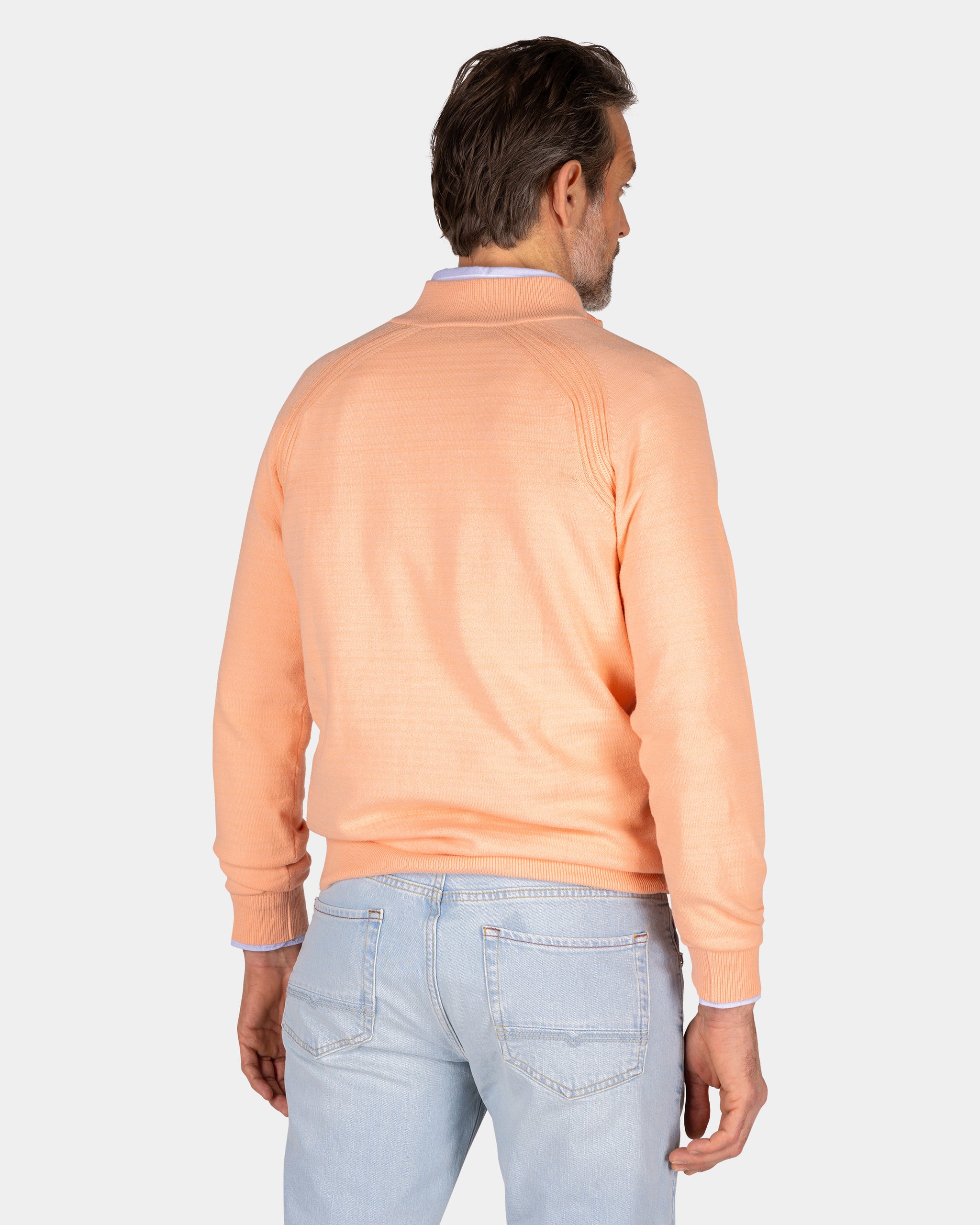Pullover with half zip in orange Pullover with half zip in orange