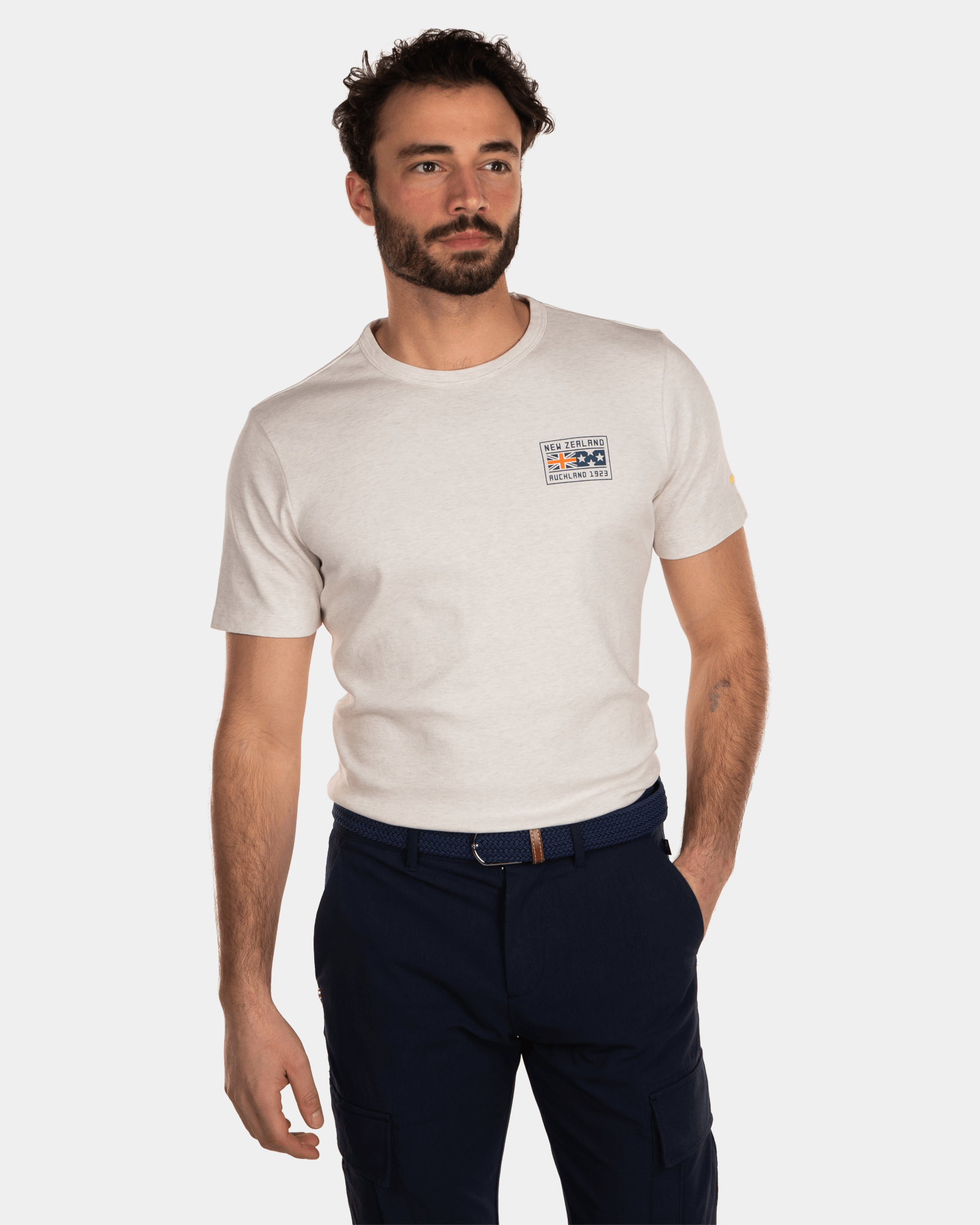 Cotton plain crew neck t-shirt - Cream Cotton plain crew neck t-shirt - Cream