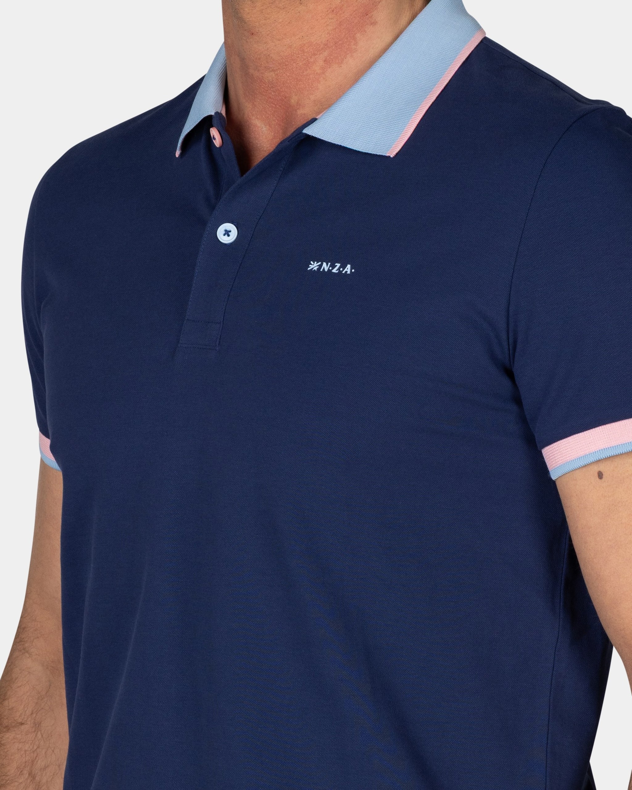 Dark Blue Polo with Light Blue Collar Dark Blue Polo with Light Blue Collar