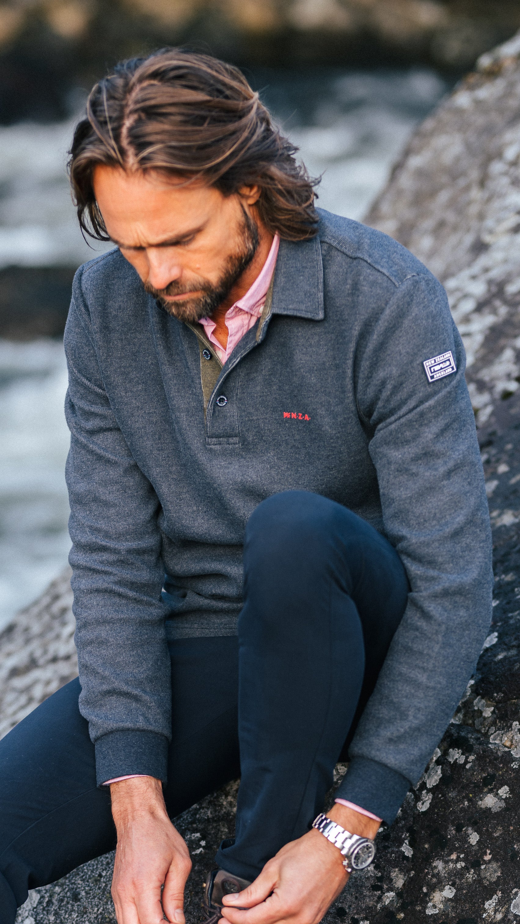 Donkerblauwe longsleeve rugby - Winter Navy Donkerblauwe longsleeve rugby - Winter Navy