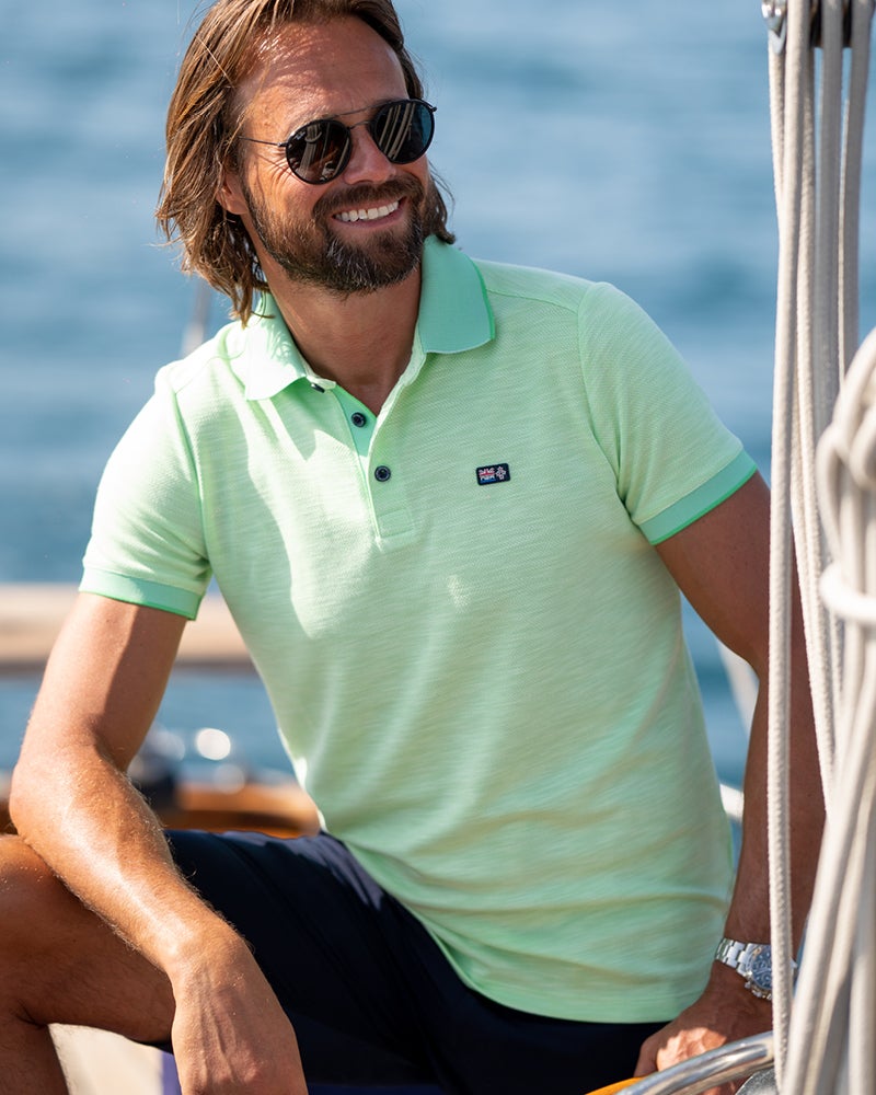 Polo liso poliéster modal - Sea Green Polo liso poliéster modal - Sea Green