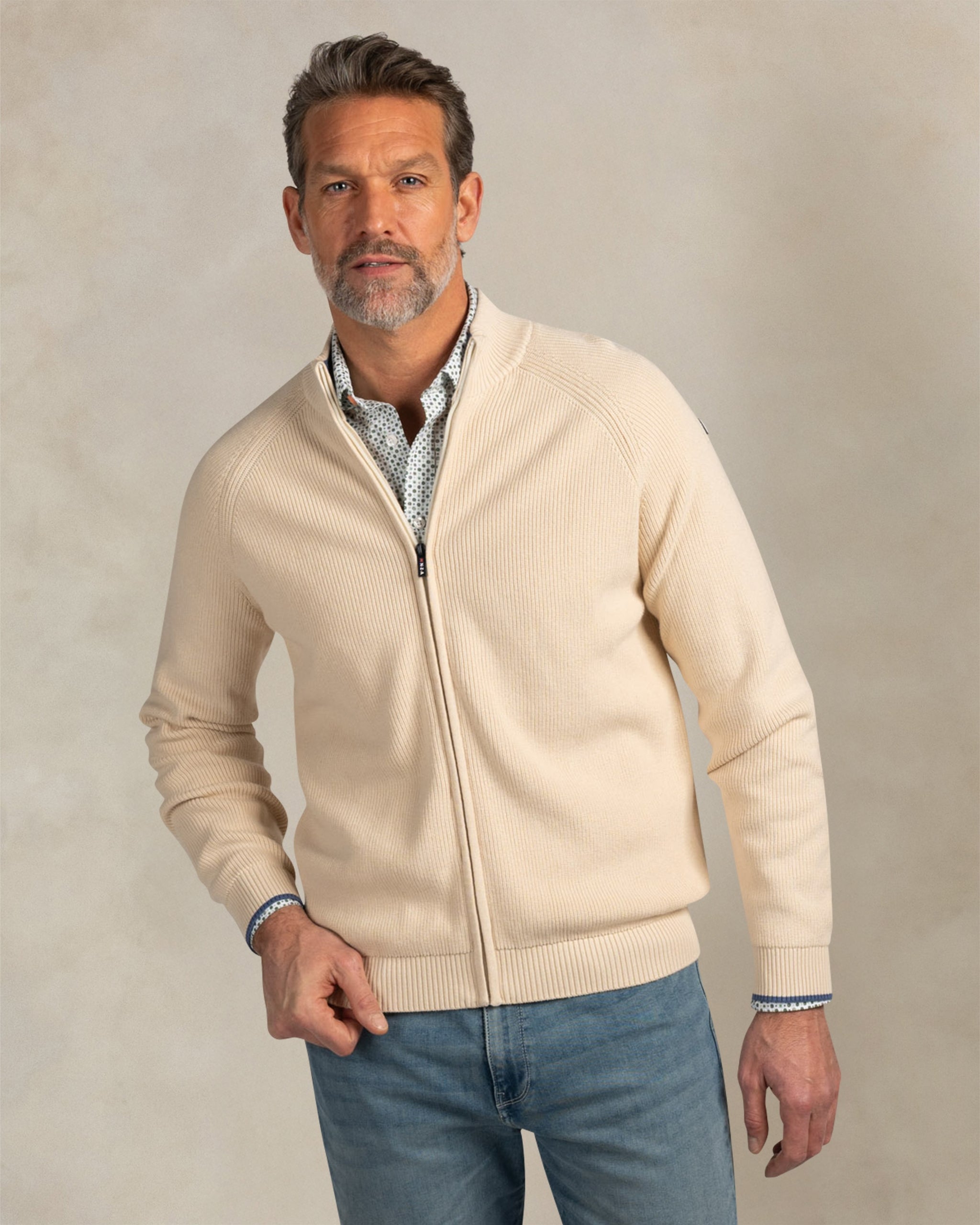 Ecru katoenen vest Ecru katoenen vest