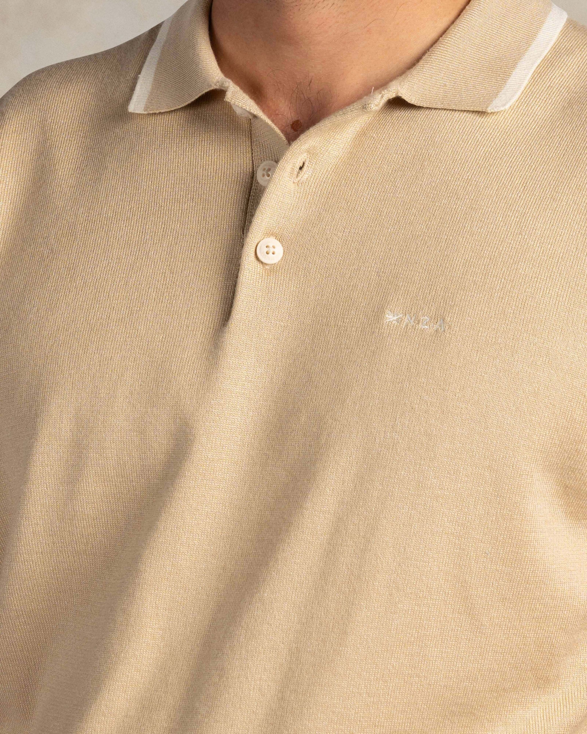 Ecru stretch polo Ecru stretch polo