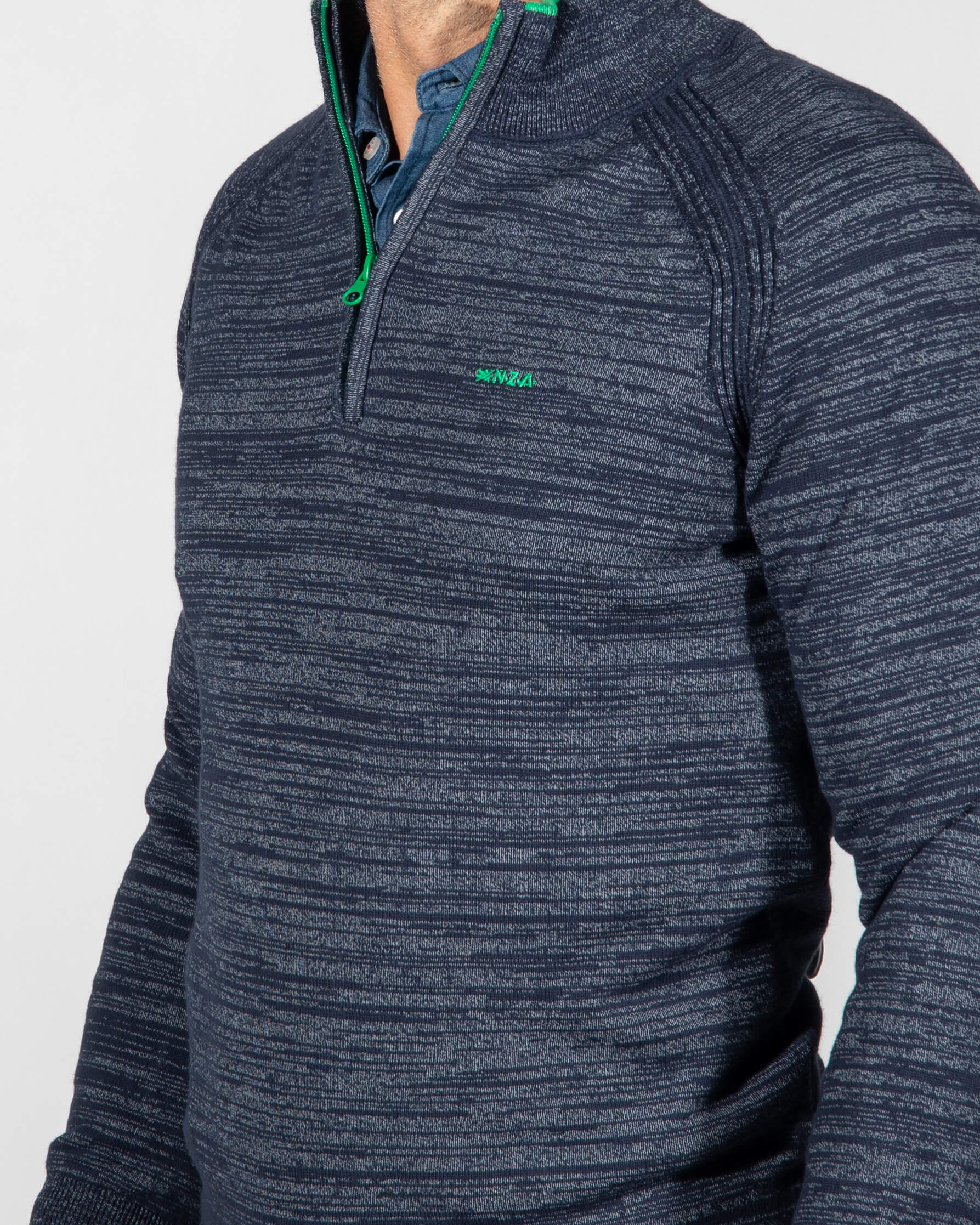 Katoenen trui met rits Grey - Reef Navy Katoenen trui met rits Grey - Reef Navy