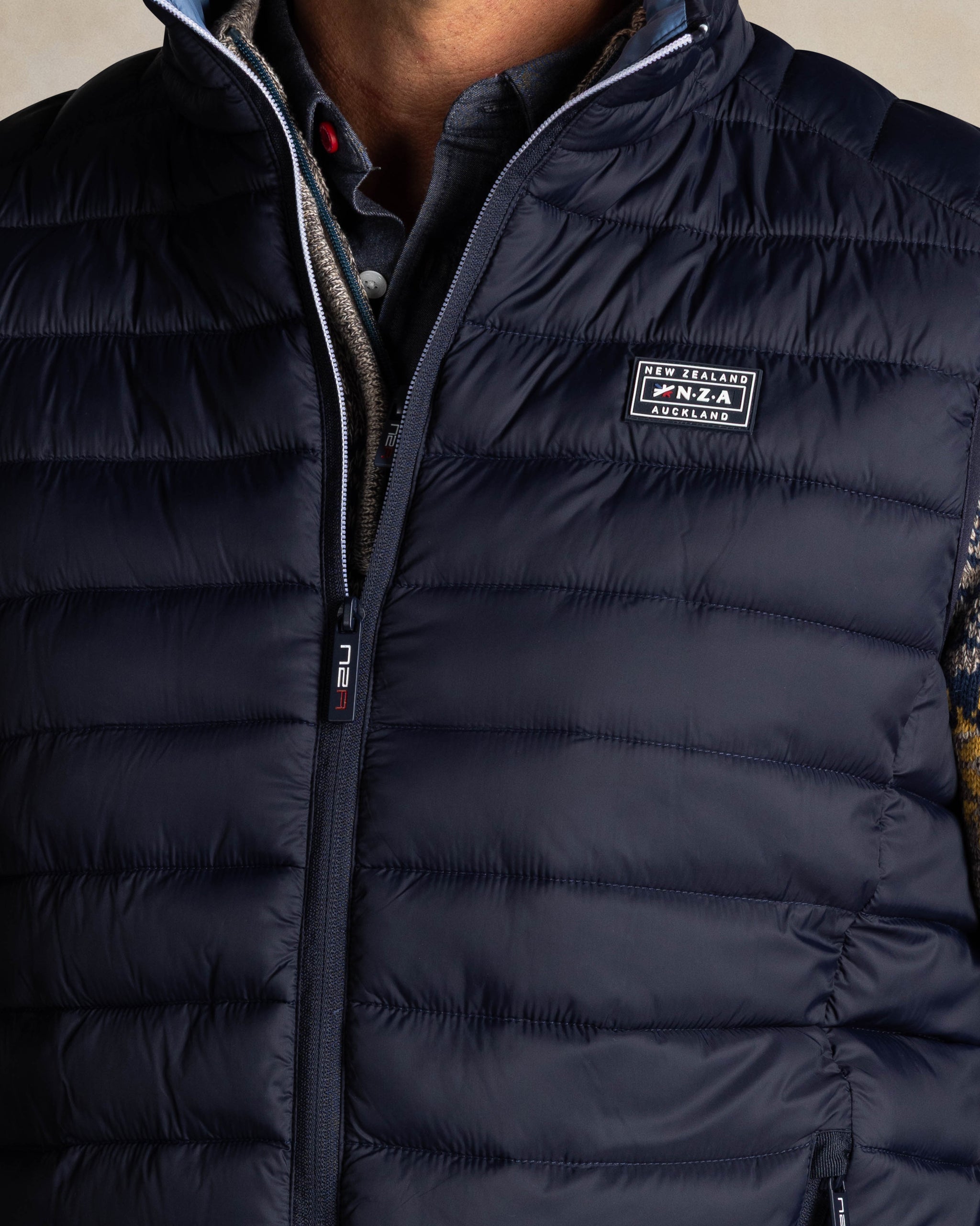 Blaue gesteppte Weste Blaue gesteppte Weste