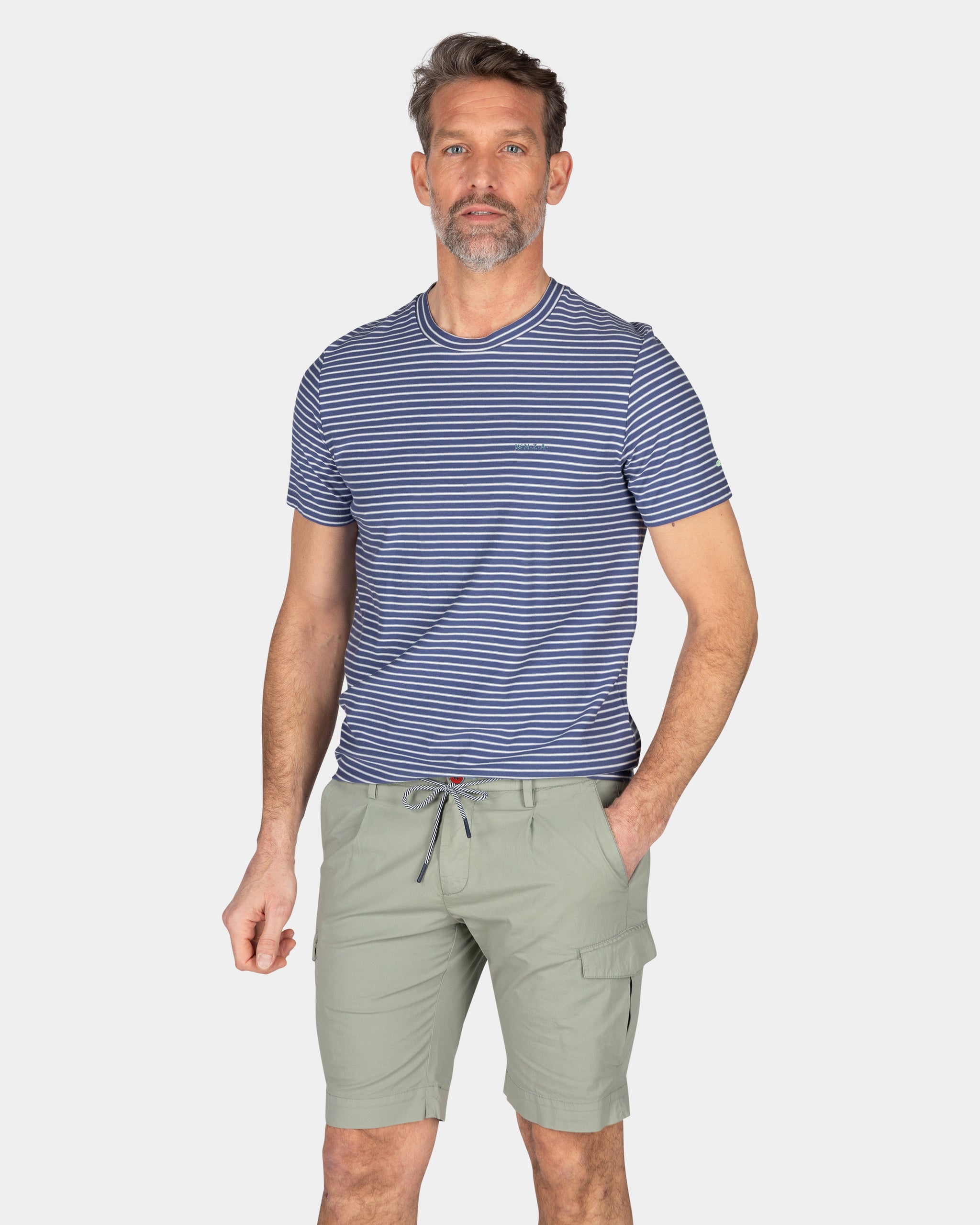 Striped cotton t-shirt - Dusk Navy Striped cotton t-shirt - Dusk Navy