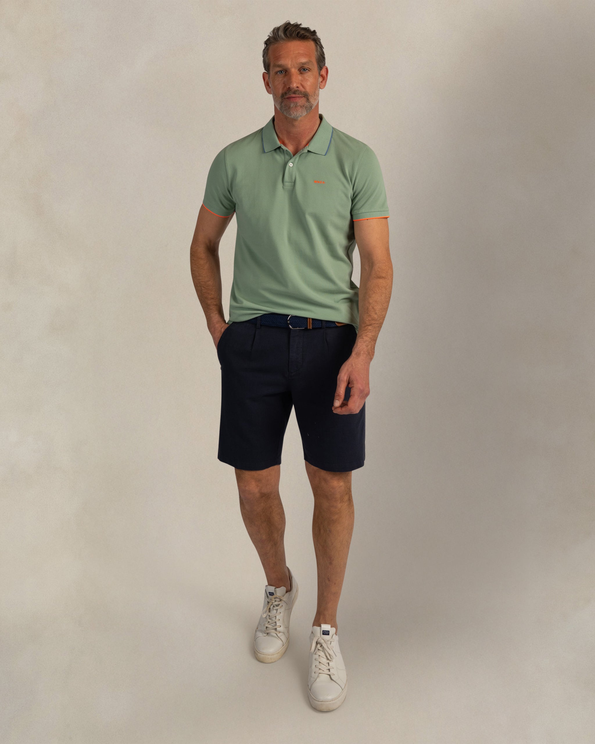 Polo vert en coton stretch Polo vert en coton stretch