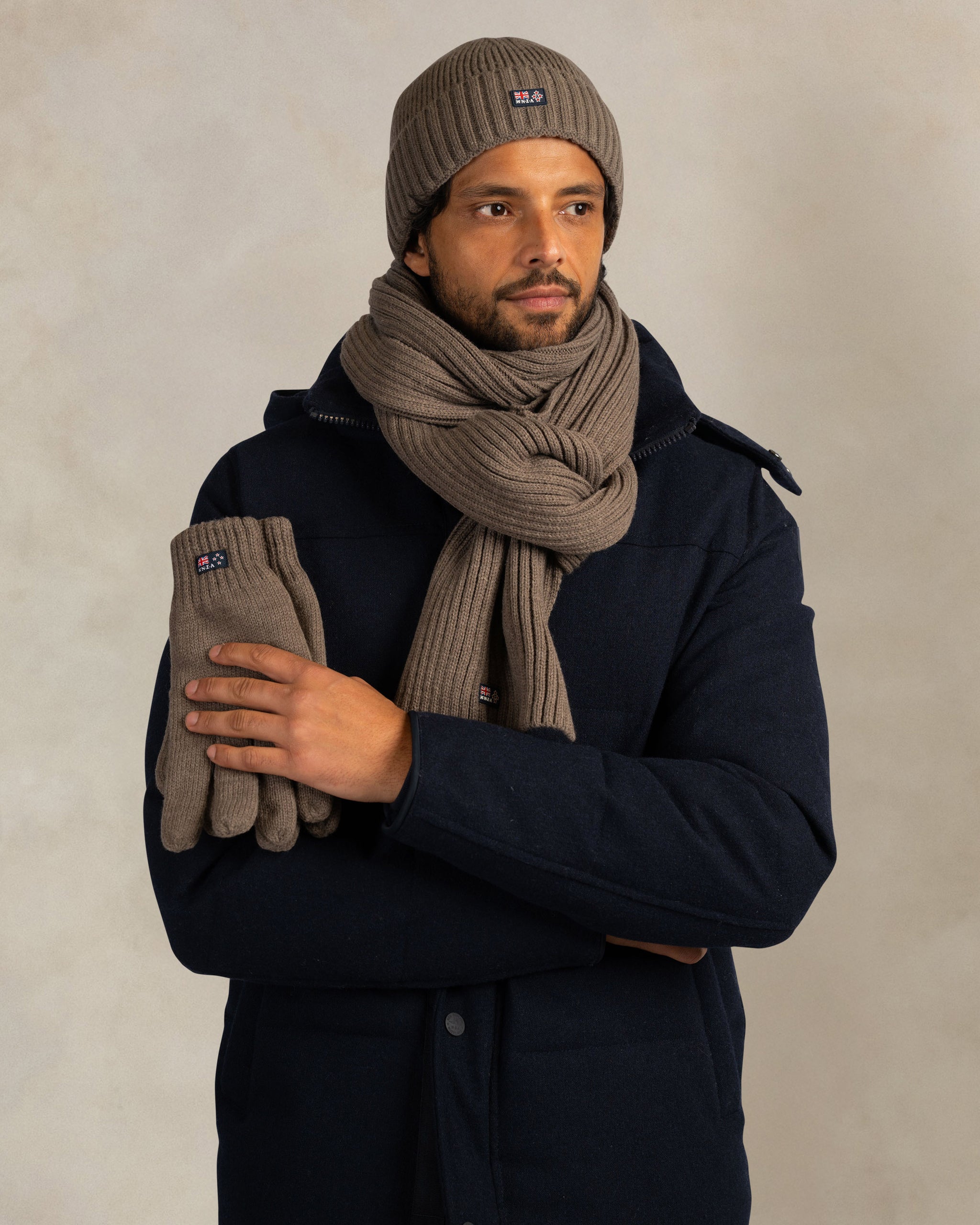 Brown wool blend beanie Brown wool blend beanie
