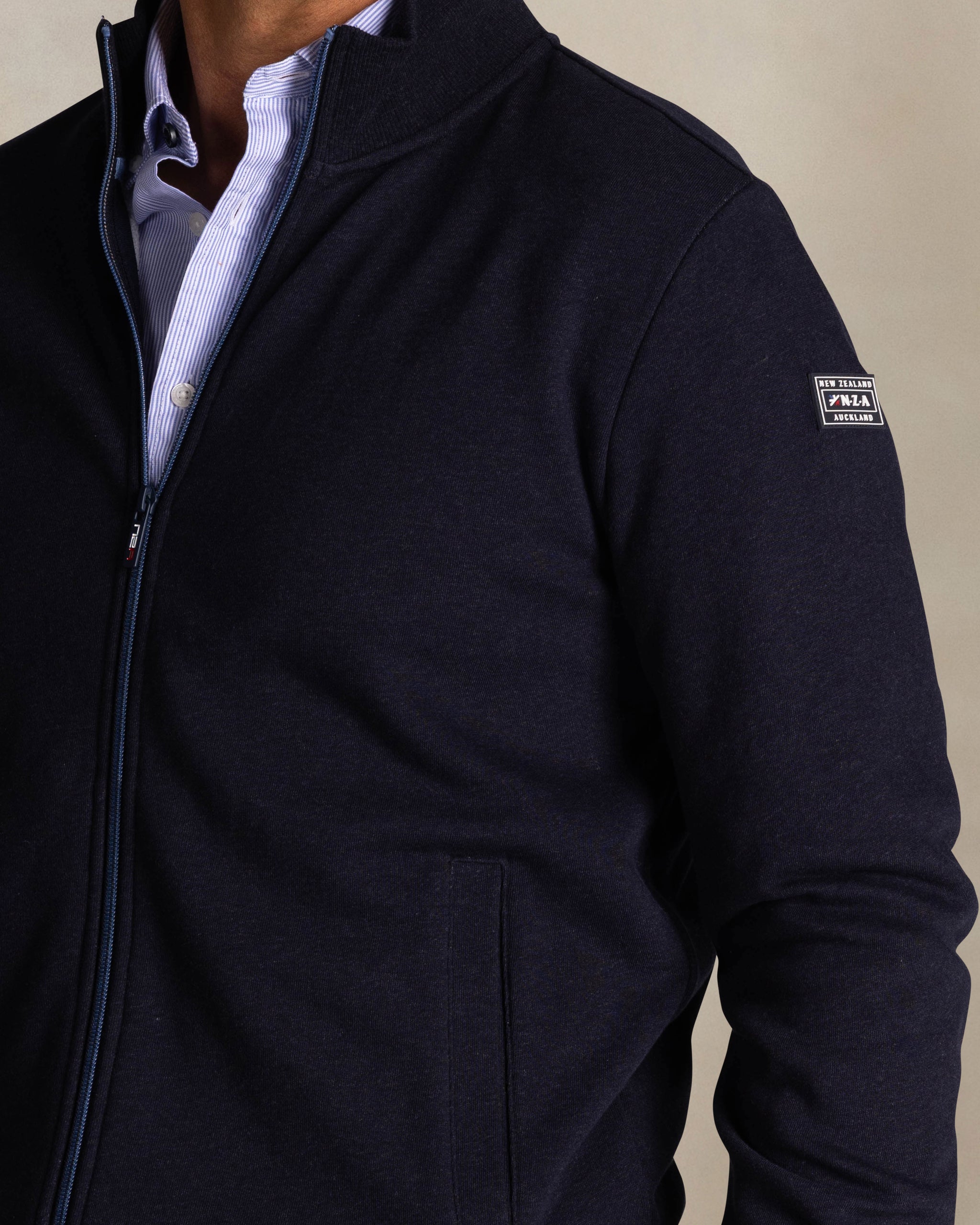 Blauwe katoenen vest Blauwe katoenen vest