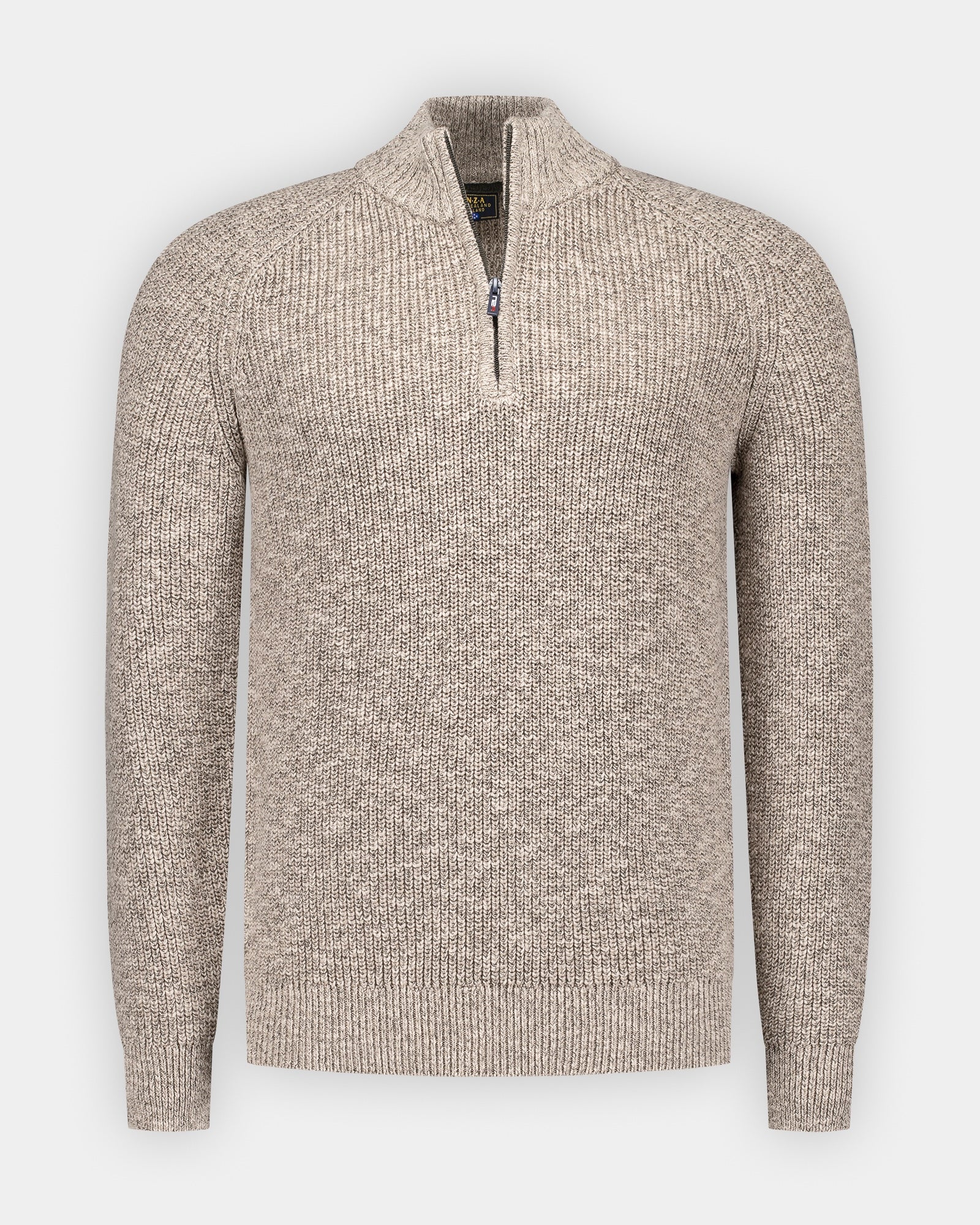 Ecru cotton half zip sweater Ecru cotton half zip sweater