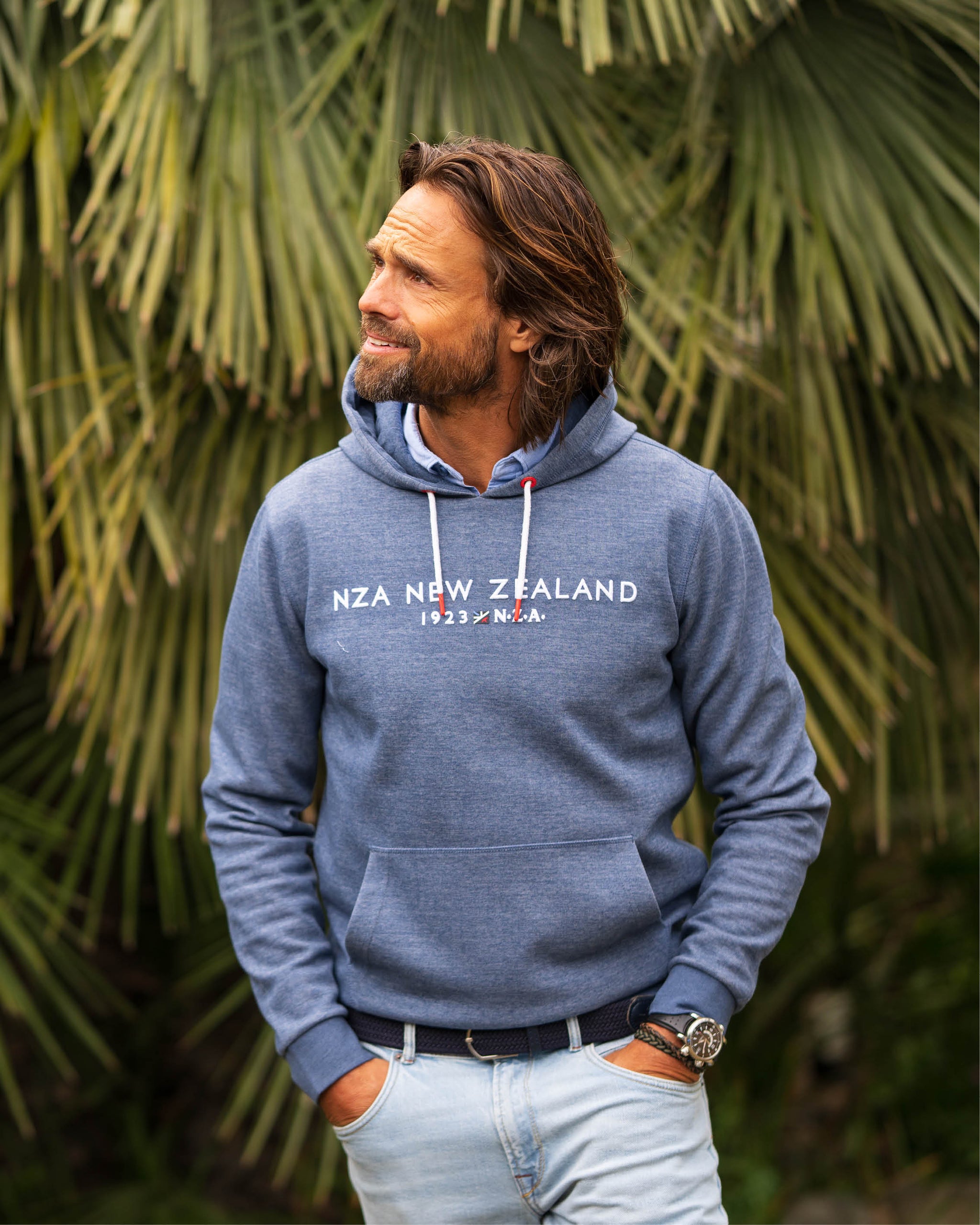 Sudadera azul de algodón Sudadera azul de algodón