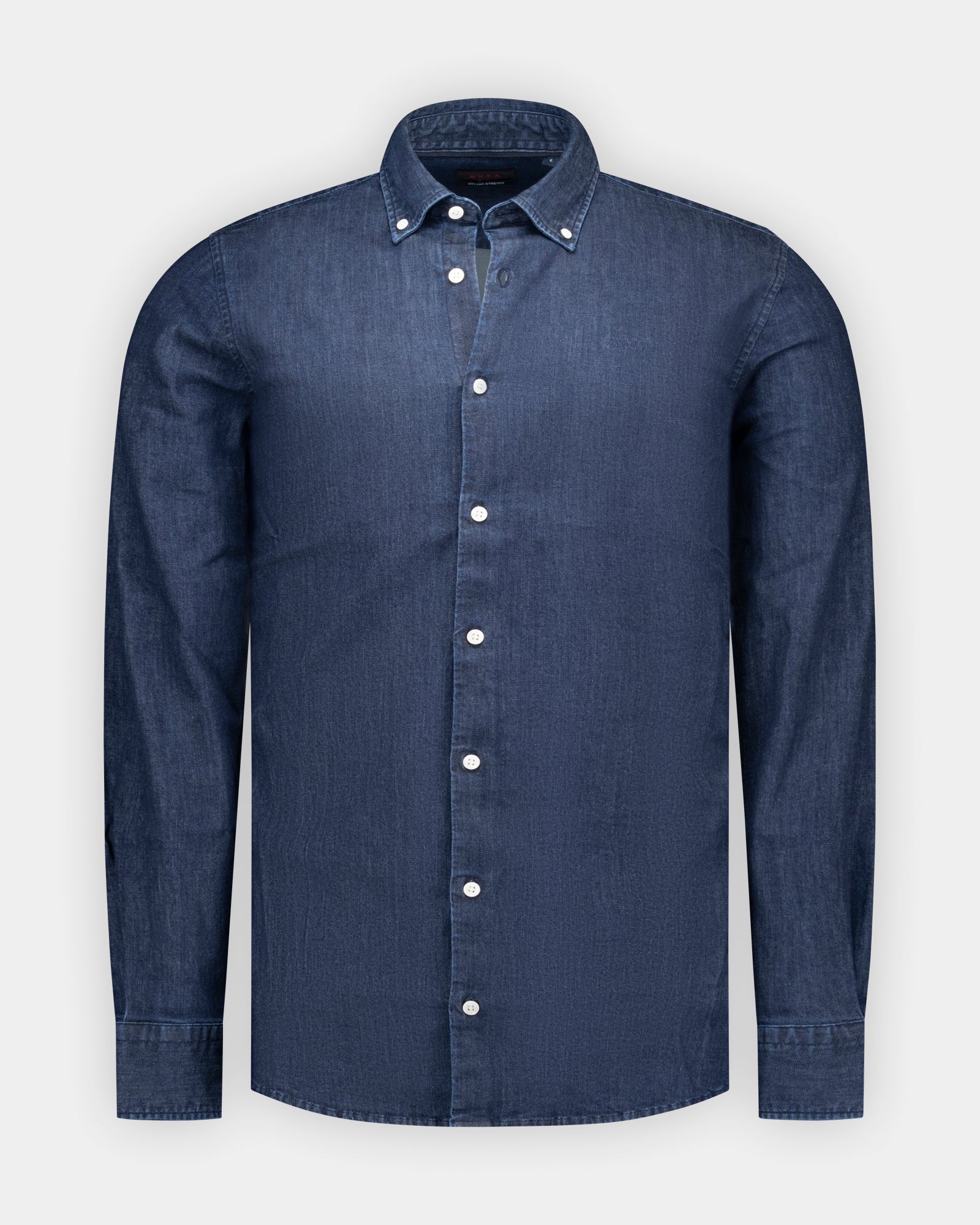 Blaues Baumwoll-Stretch-Jeanshemd Blaues Baumwoll-Stretch-Jeanshemd
