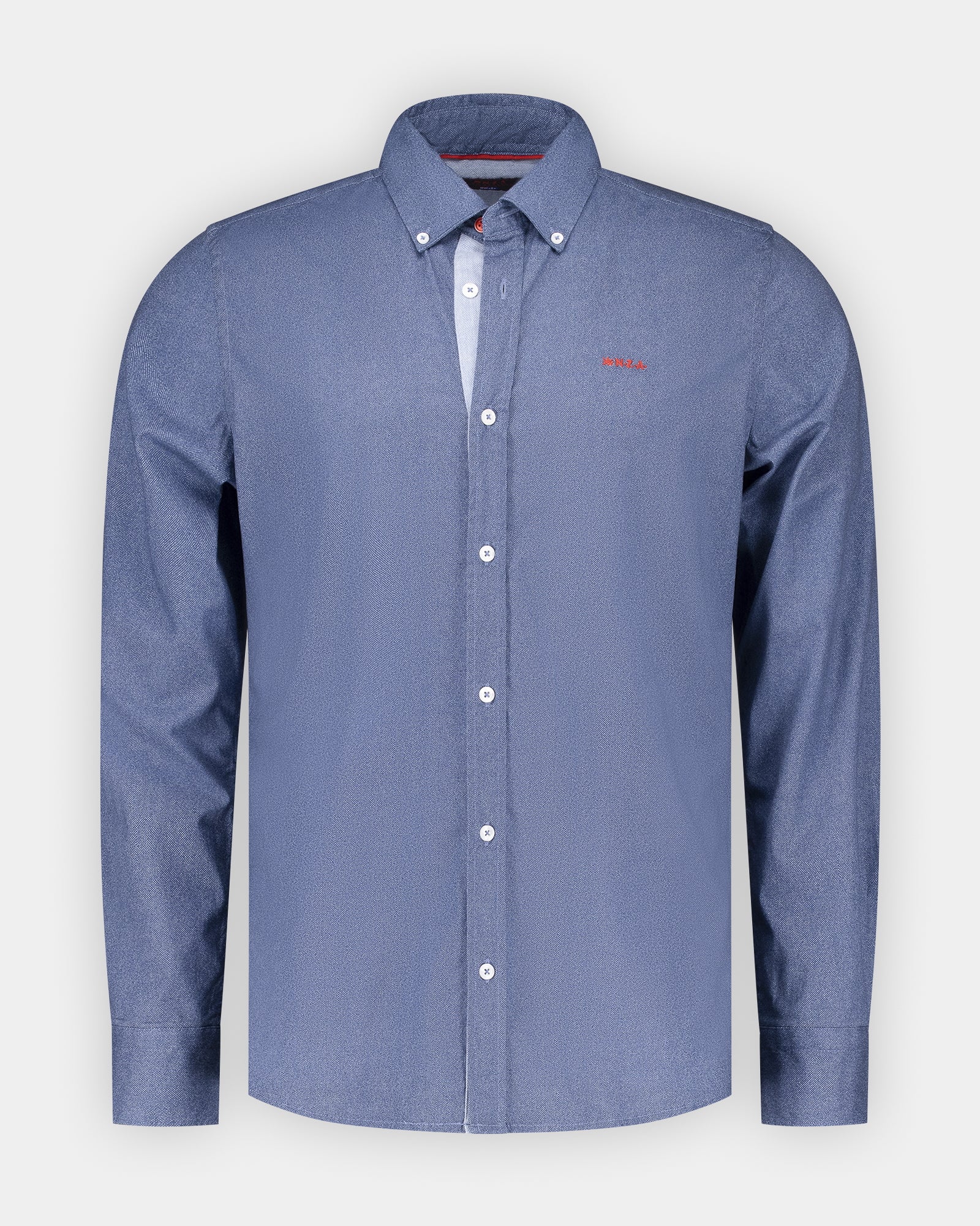 Blaues stretch-baumwollhemd Blaues stretch-baumwollhemd