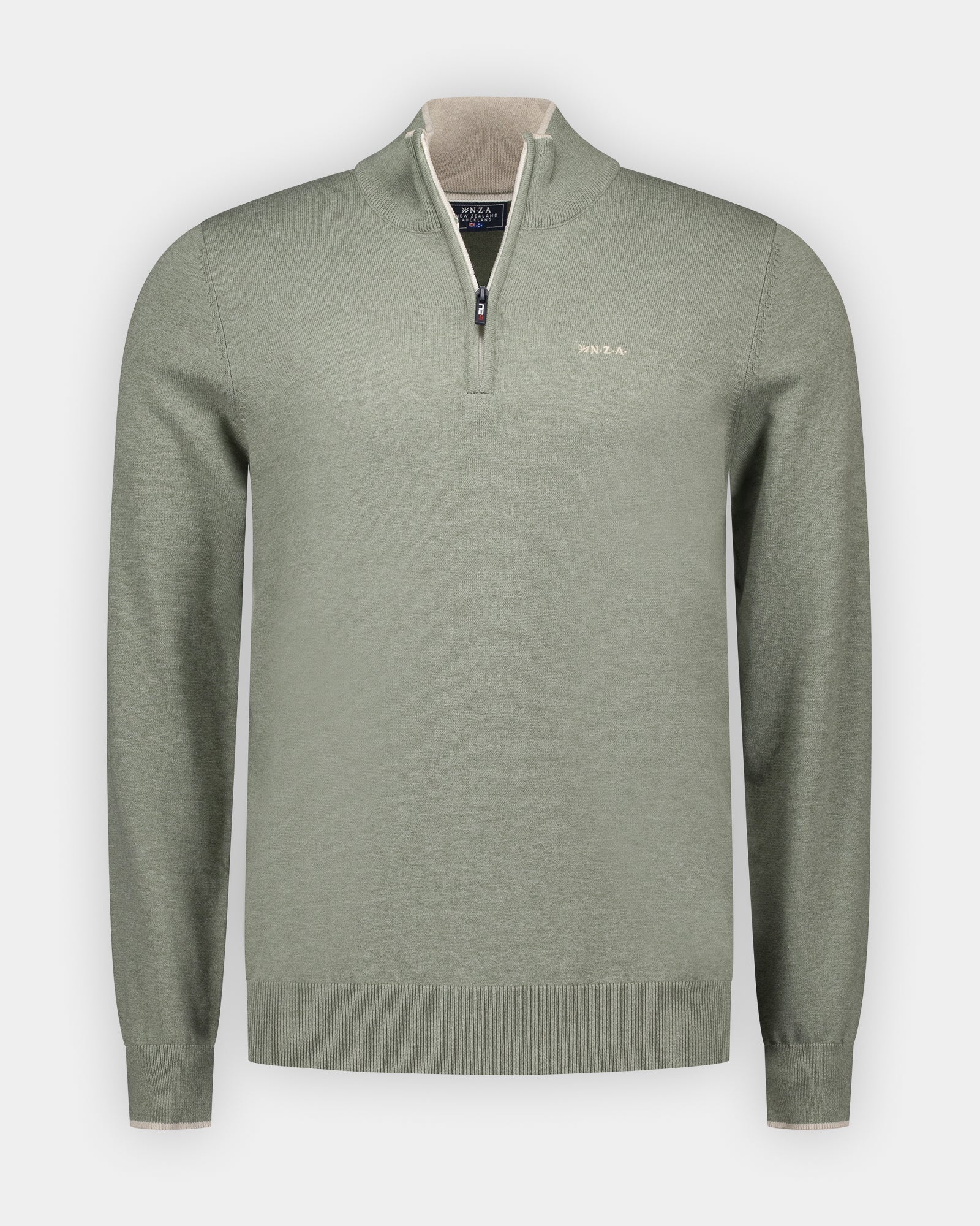 Light green cotton half zip Light green cotton half zip