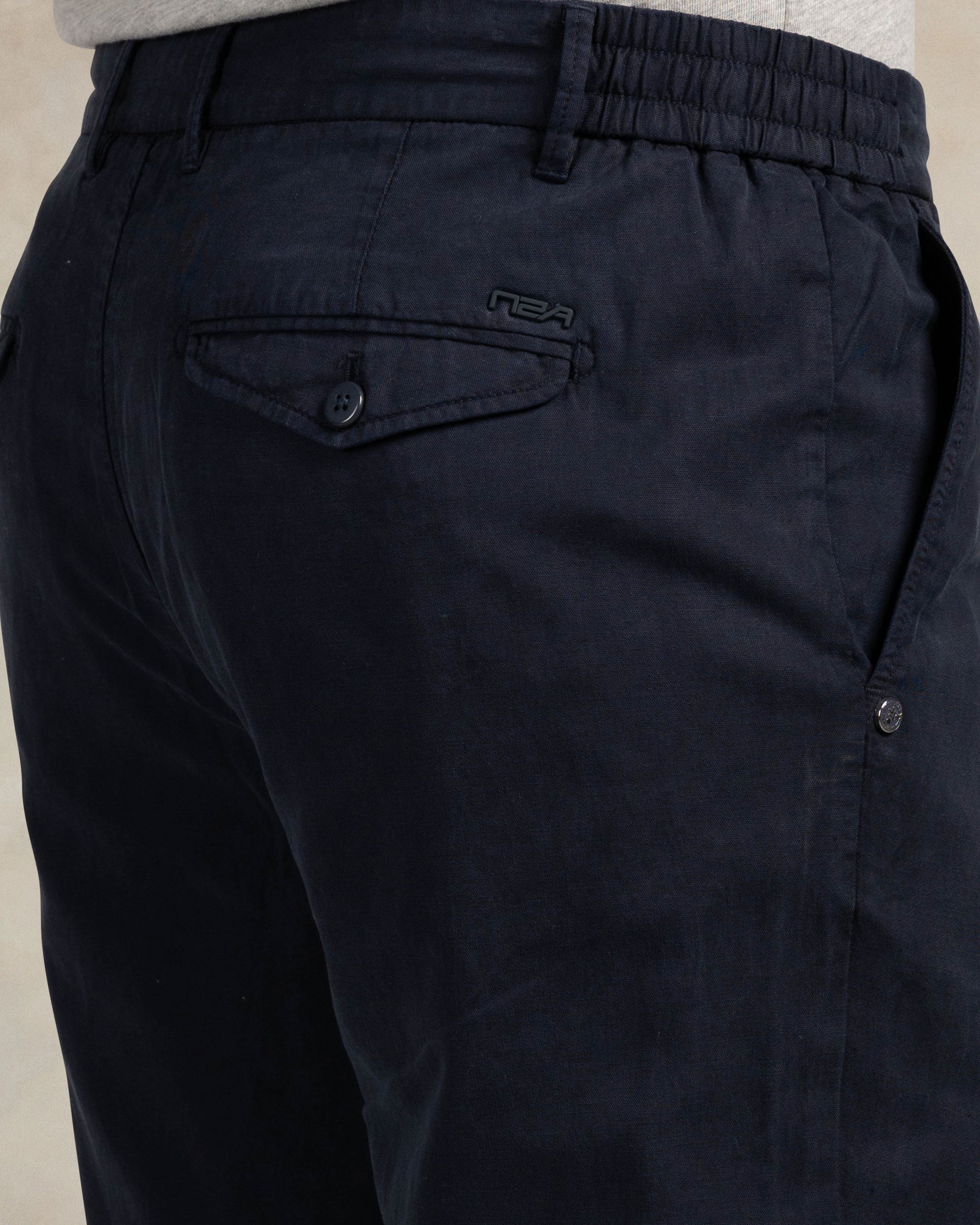 Napier blauwe katoenen stretch chino Napier blauwe katoenen stretch chino