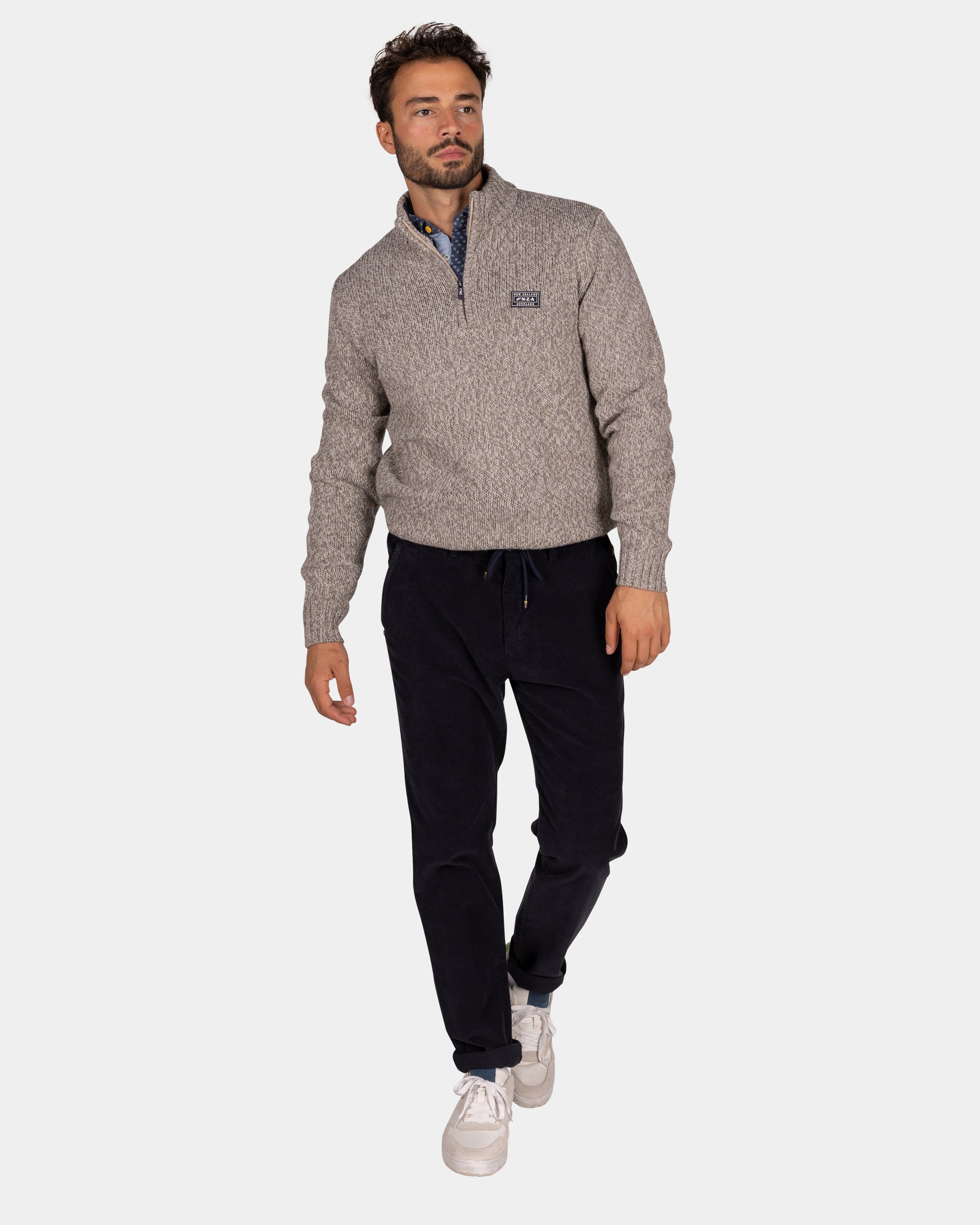 Pull en laine chinée marron clair - Chestnut Pull en laine chinée marron clair - Chestnut