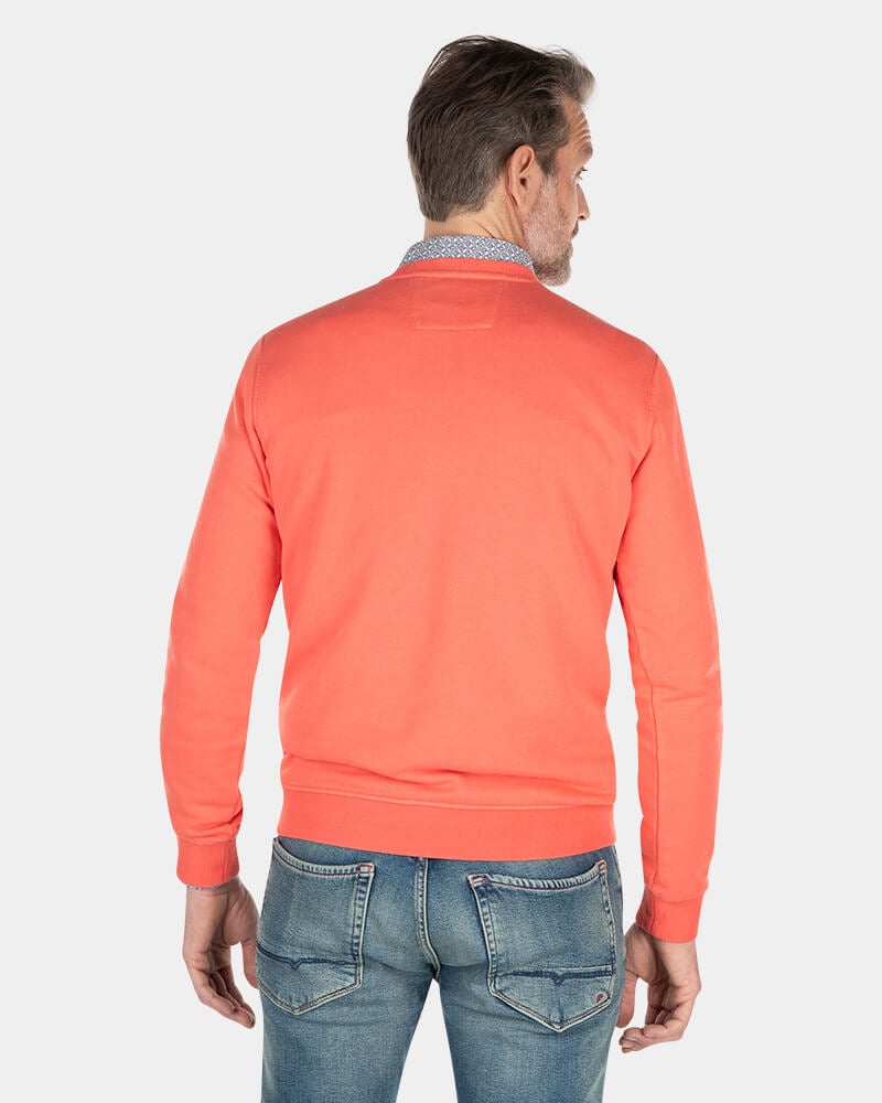 Solid coloured crew neck sweat - Red Cider