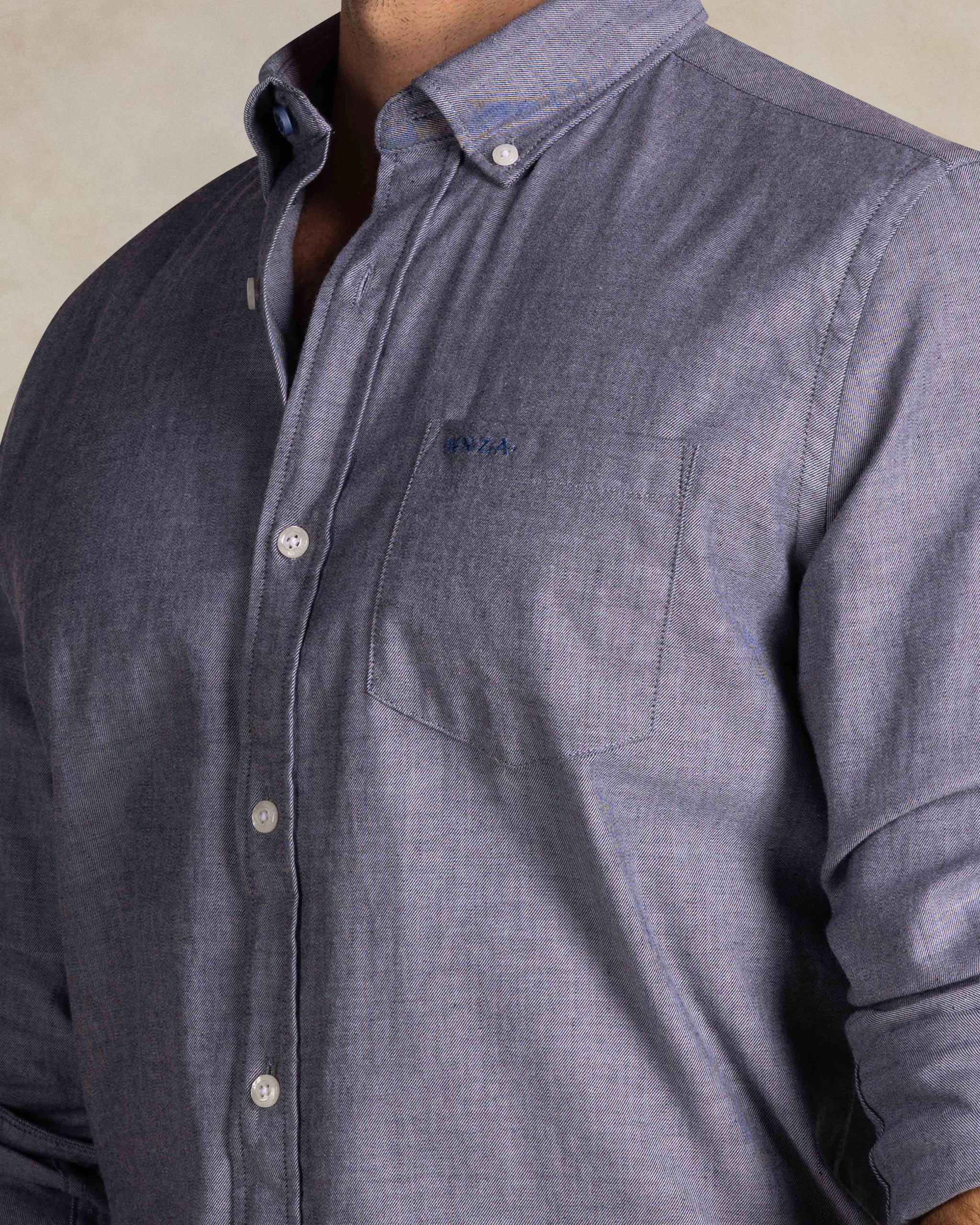 Blue cotton stretch shirt Blue cotton stretch shirt