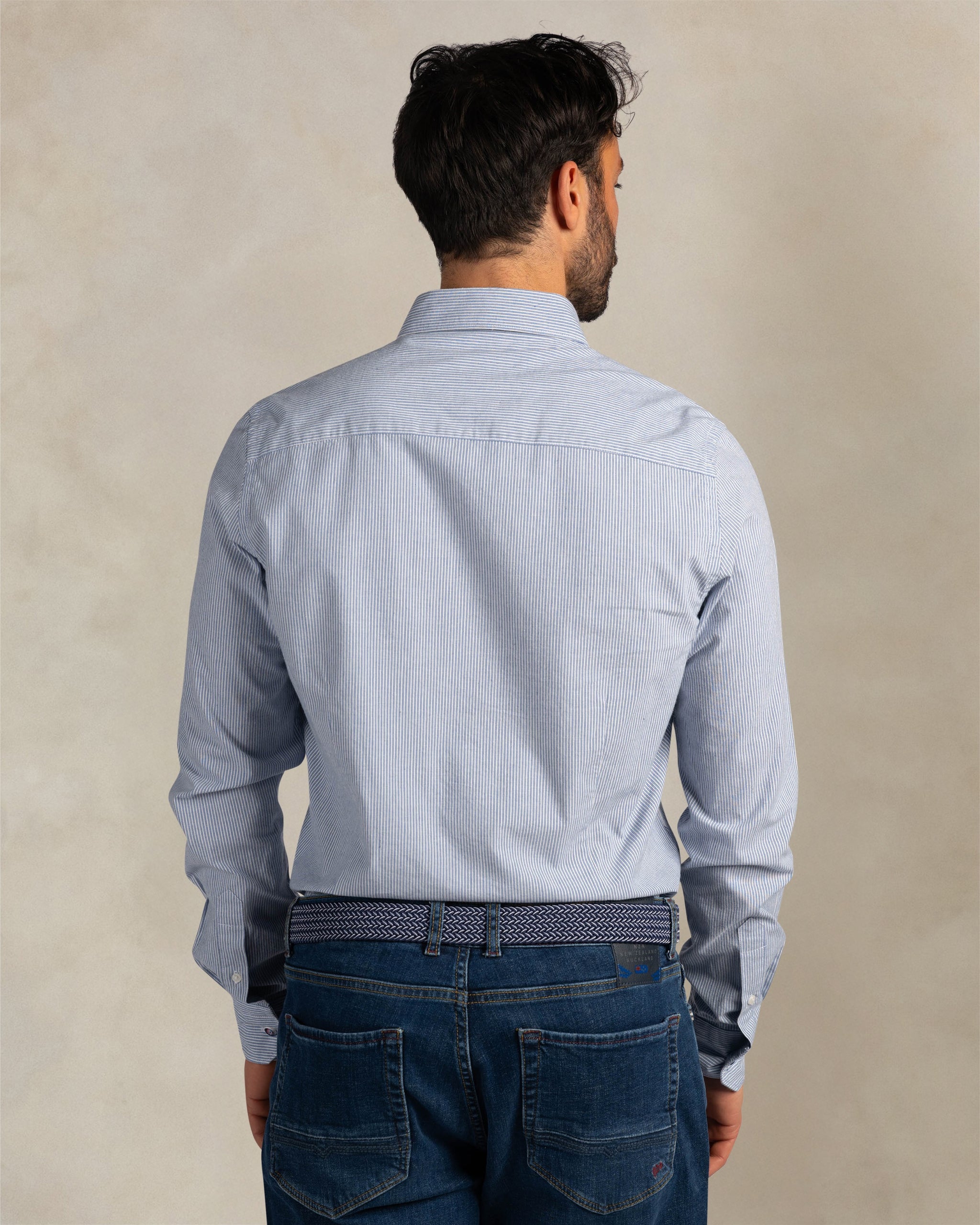 Blauw overhemd met streep Blauw overhemd met streep