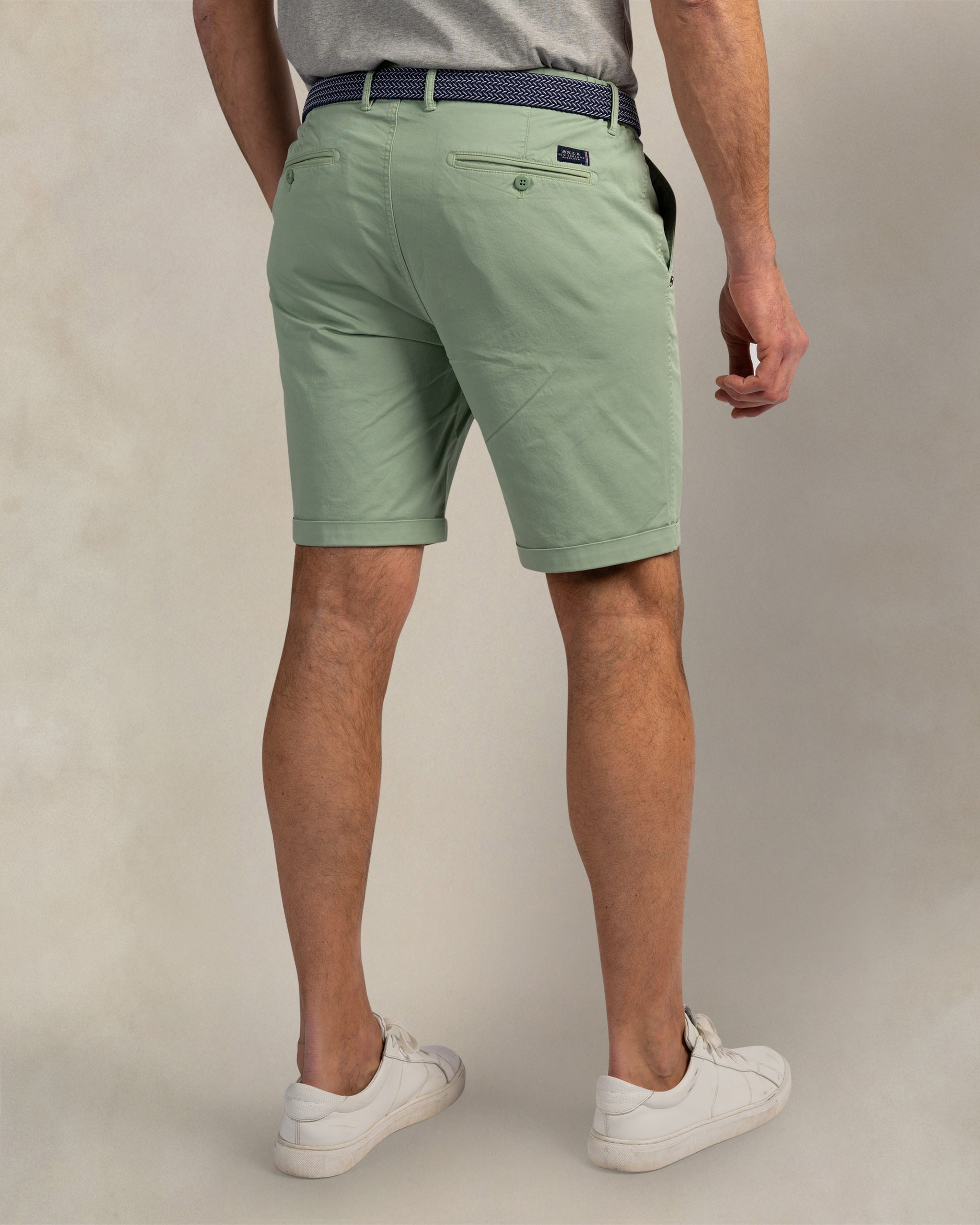 Chino de algodón elástico verde claro Chino de algodón elástico verde claro