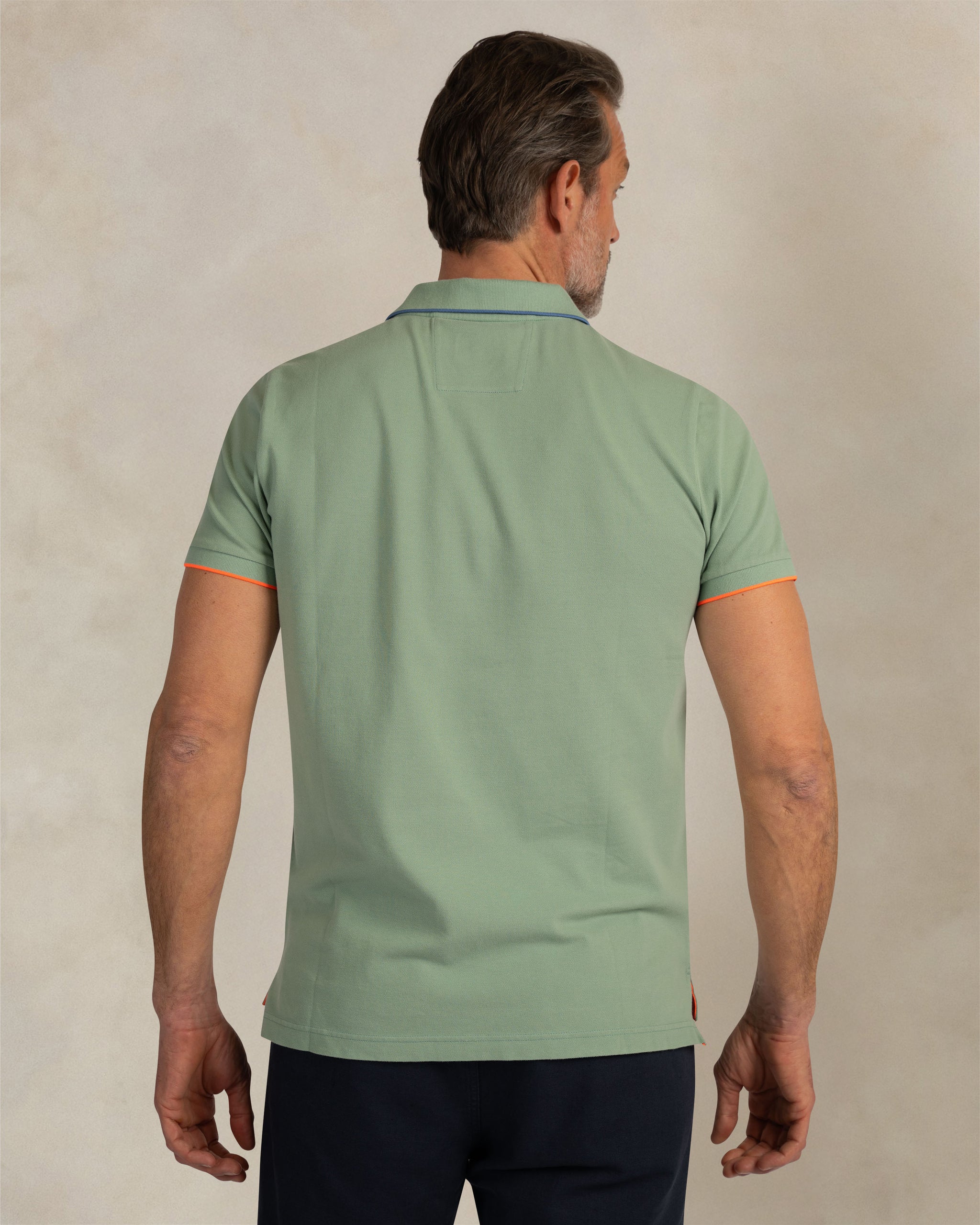 Polo vert en coton stretch Polo vert en coton stretch