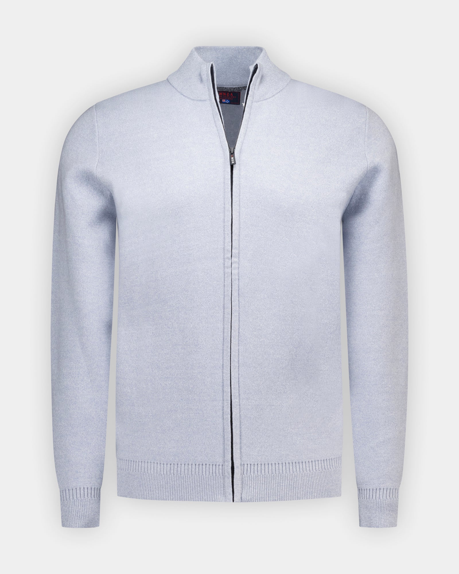 Blaue Baumwoll-Quarter-Zip-Pullover Blaue Baumwoll-Quarter-Zip-Pullover