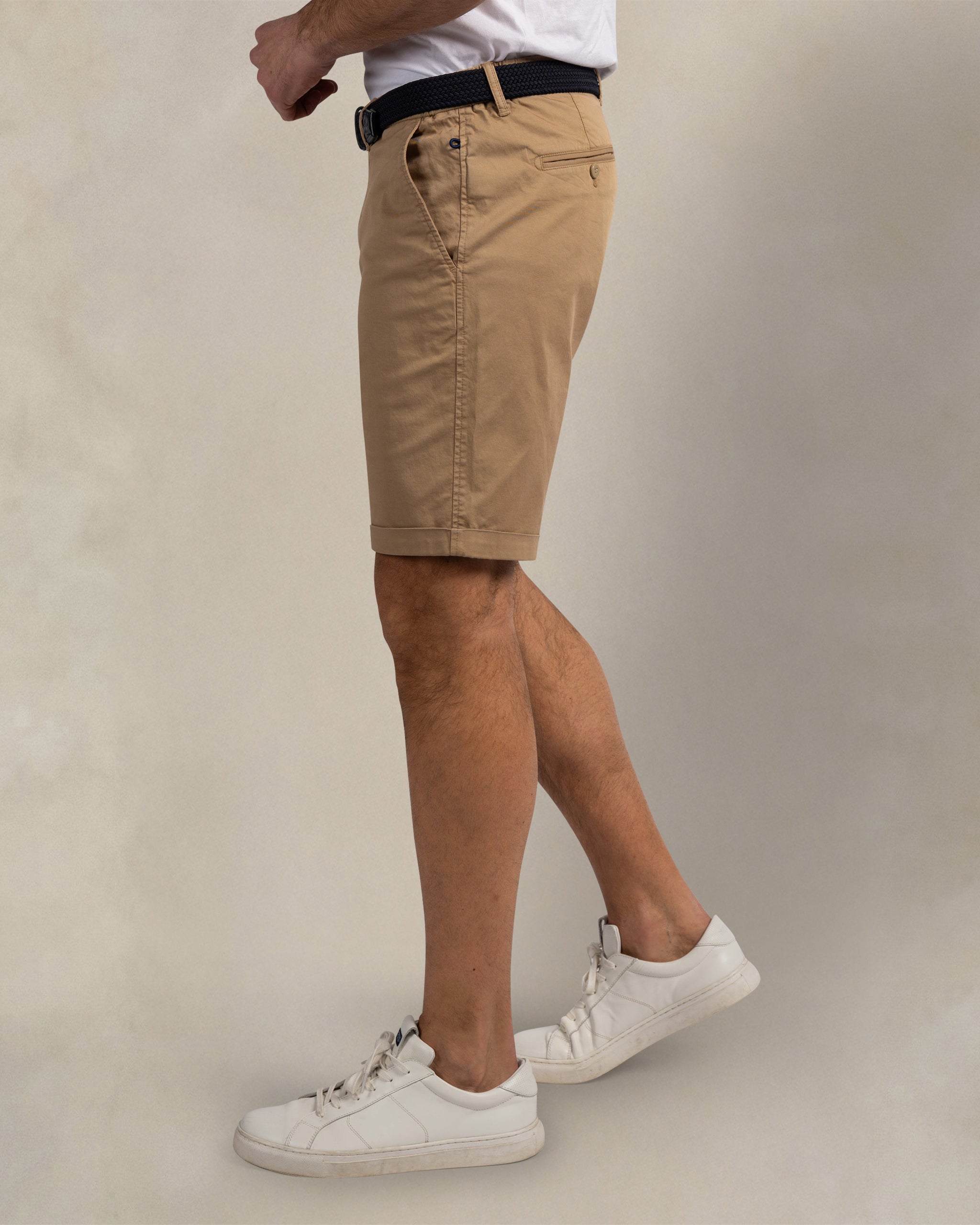 Beige Stretch-Baumwollchino-Shorts Beige Stretch-Baumwollchino-Shorts