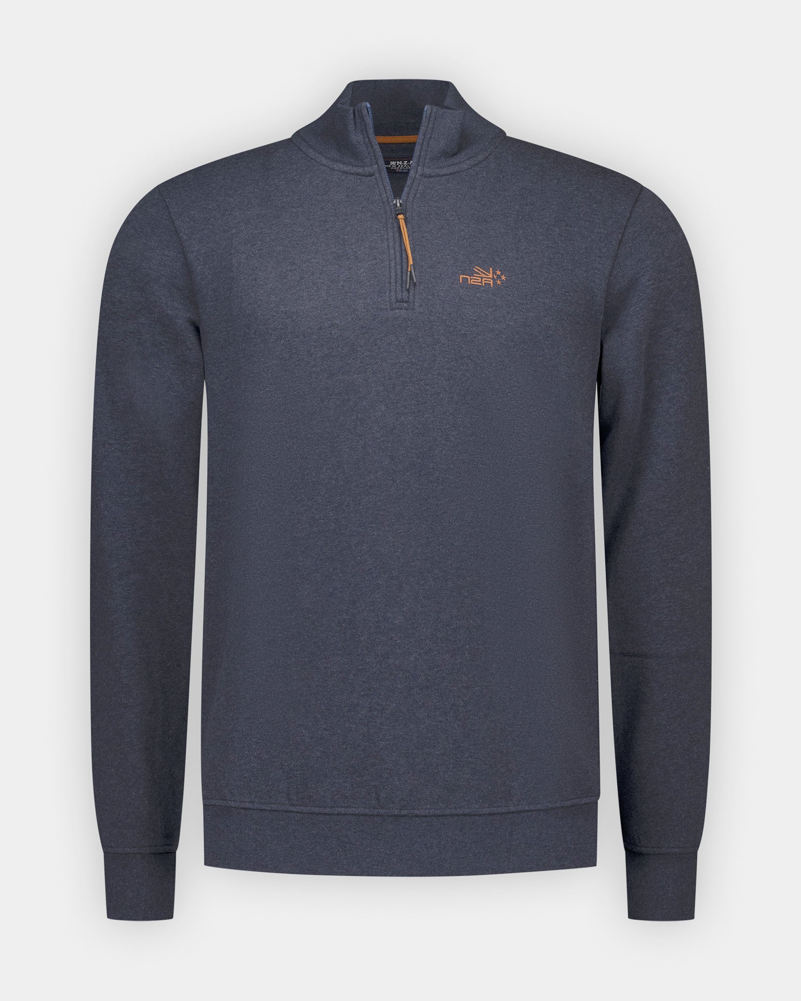 Jersey azul con media cremallera Jersey azul con media cremallera