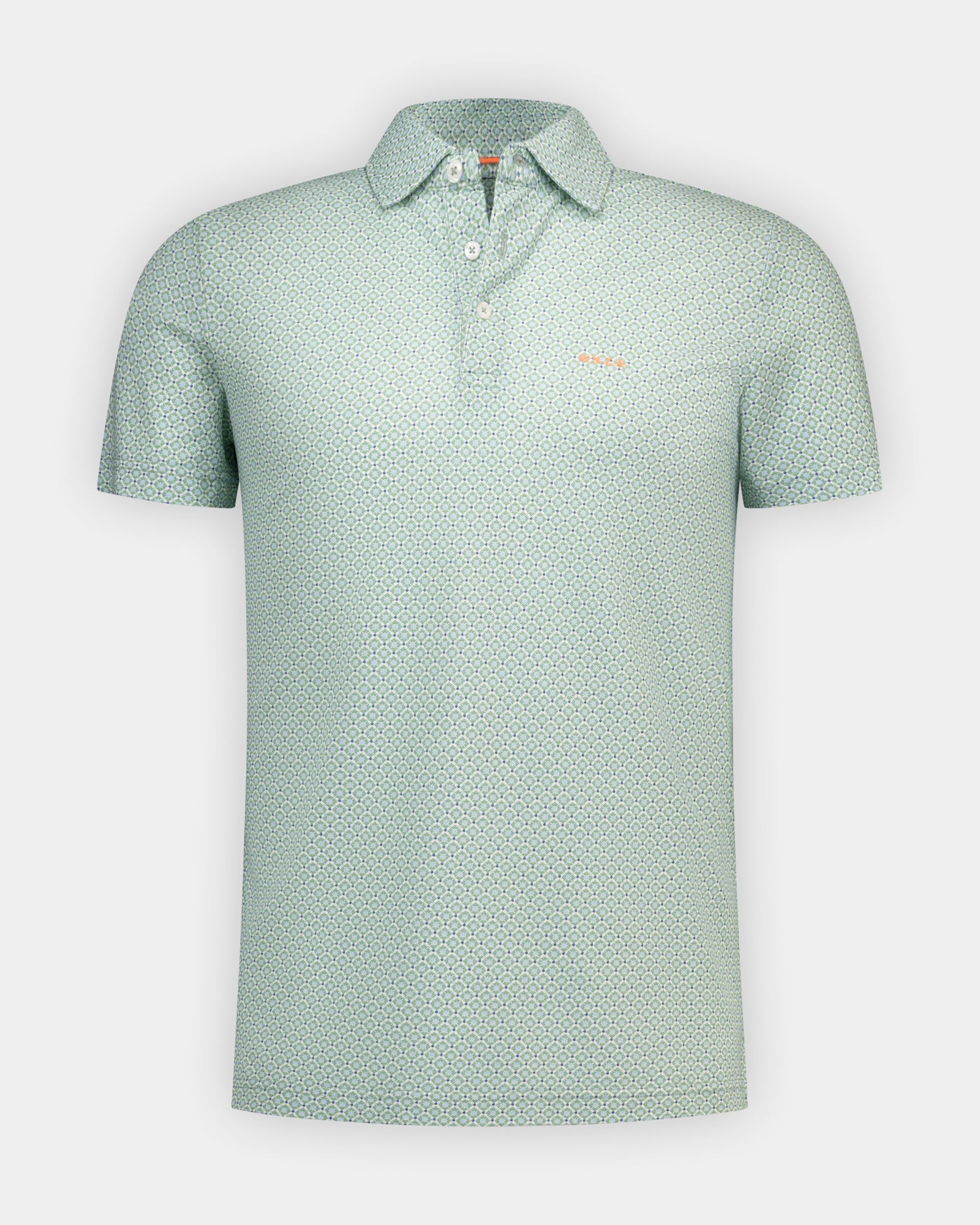 Polo imprimé 100 % coton vert clair Polo imprimé 100 % coton vert clair