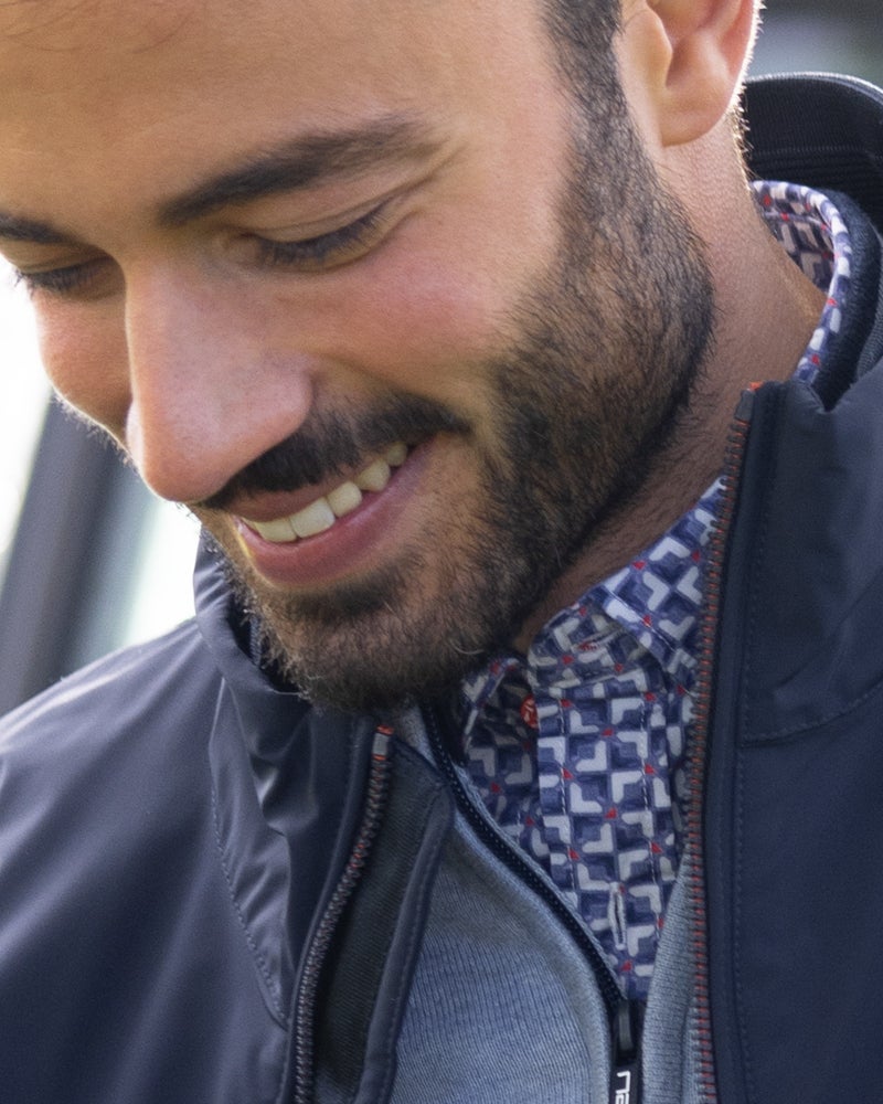 Blue cotton stretch shirt Blue cotton stretch shirt