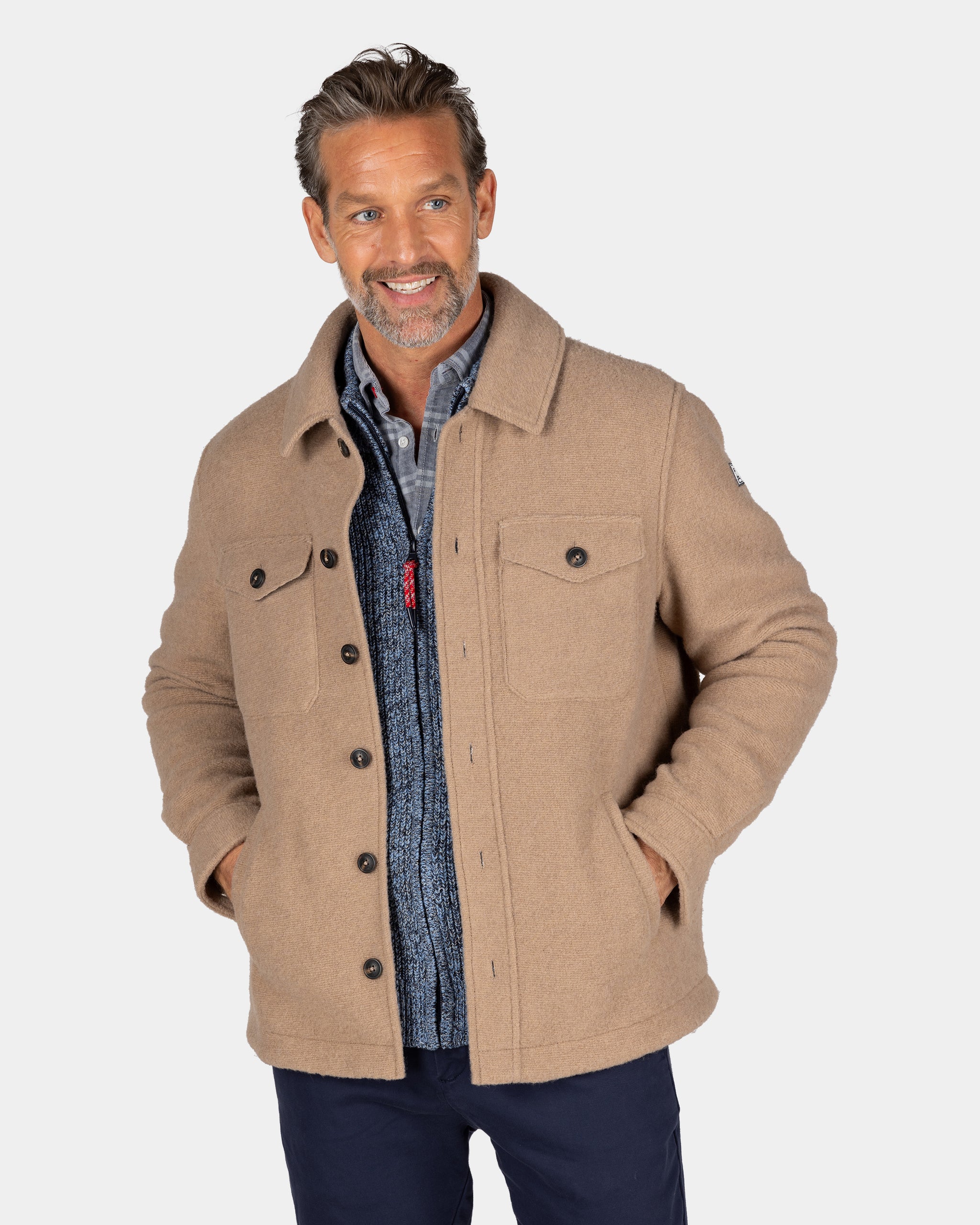 Light brown short wool coat - Chestnut Light brown short wool coat - Chestnut