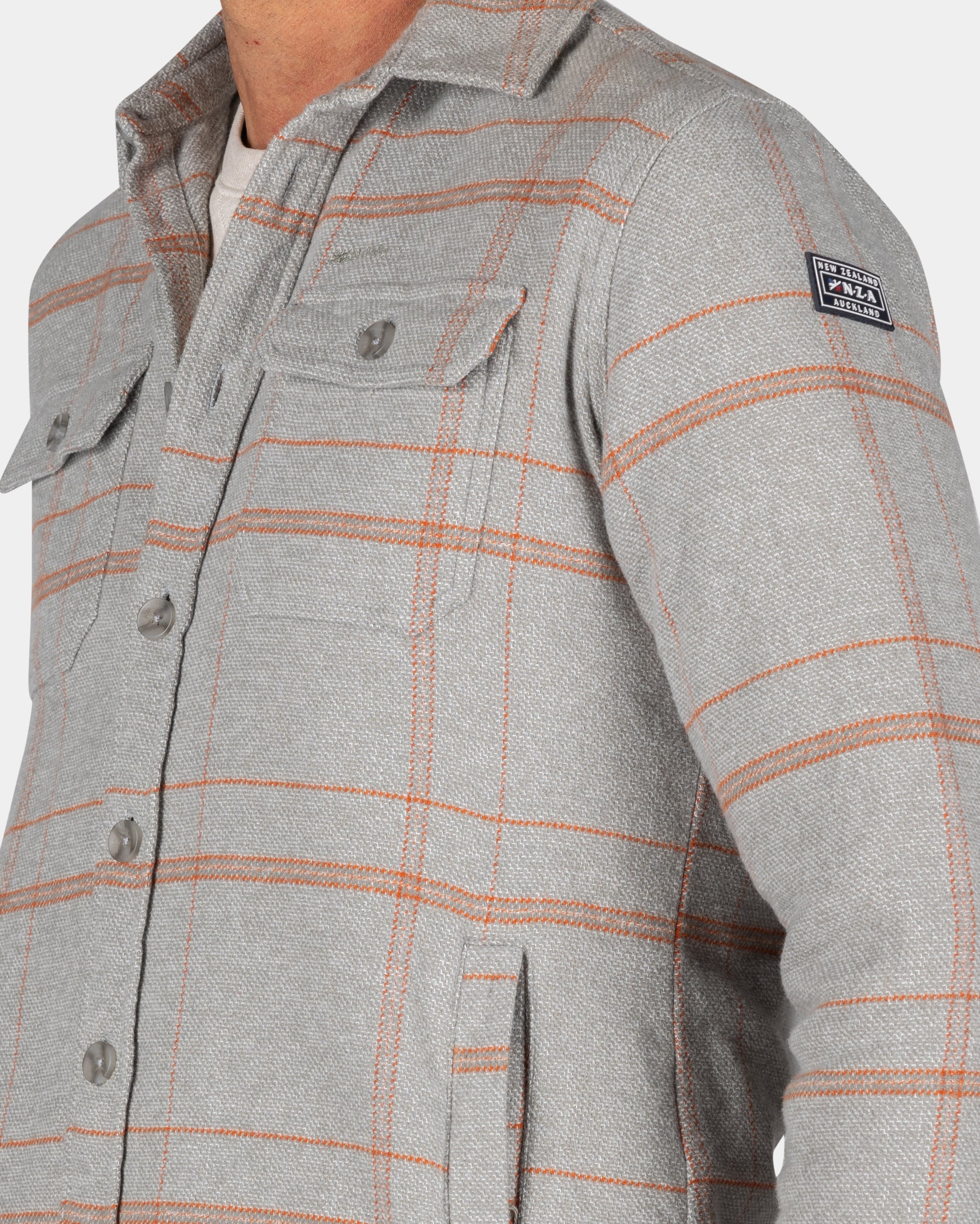 Green cotton overshirt - Pebble Green Green cotton overshirt - Pebble Green