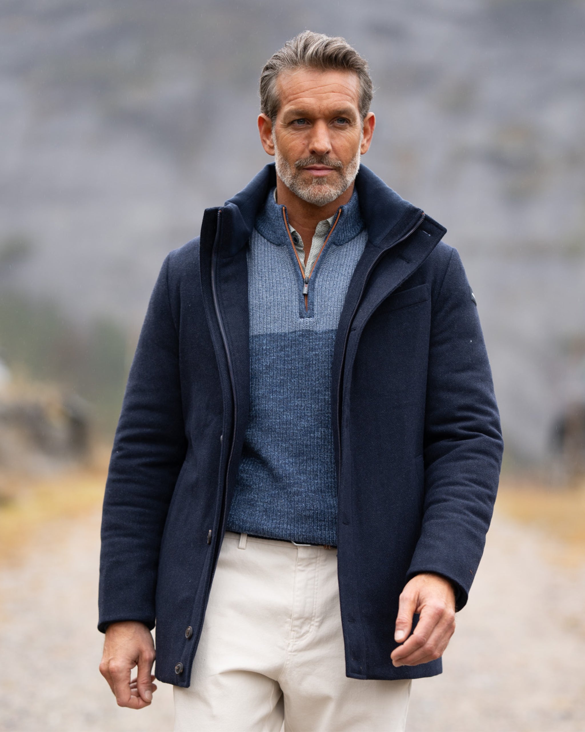 Dark blue wool coat Dark blue wool coat