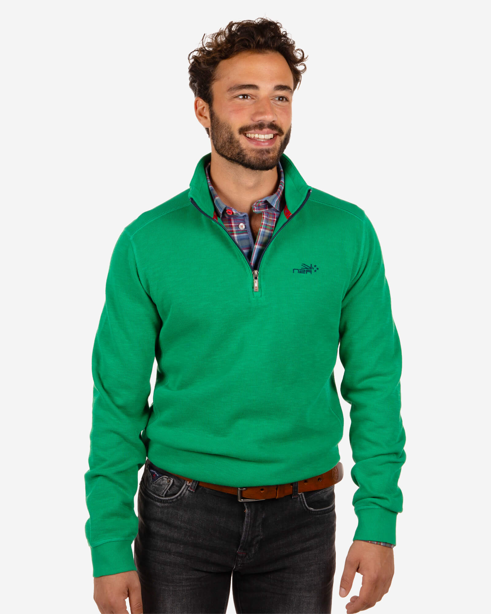 Half zip sweater Cropp - Impulse Green Half zip sweater Cropp - Impulse Green