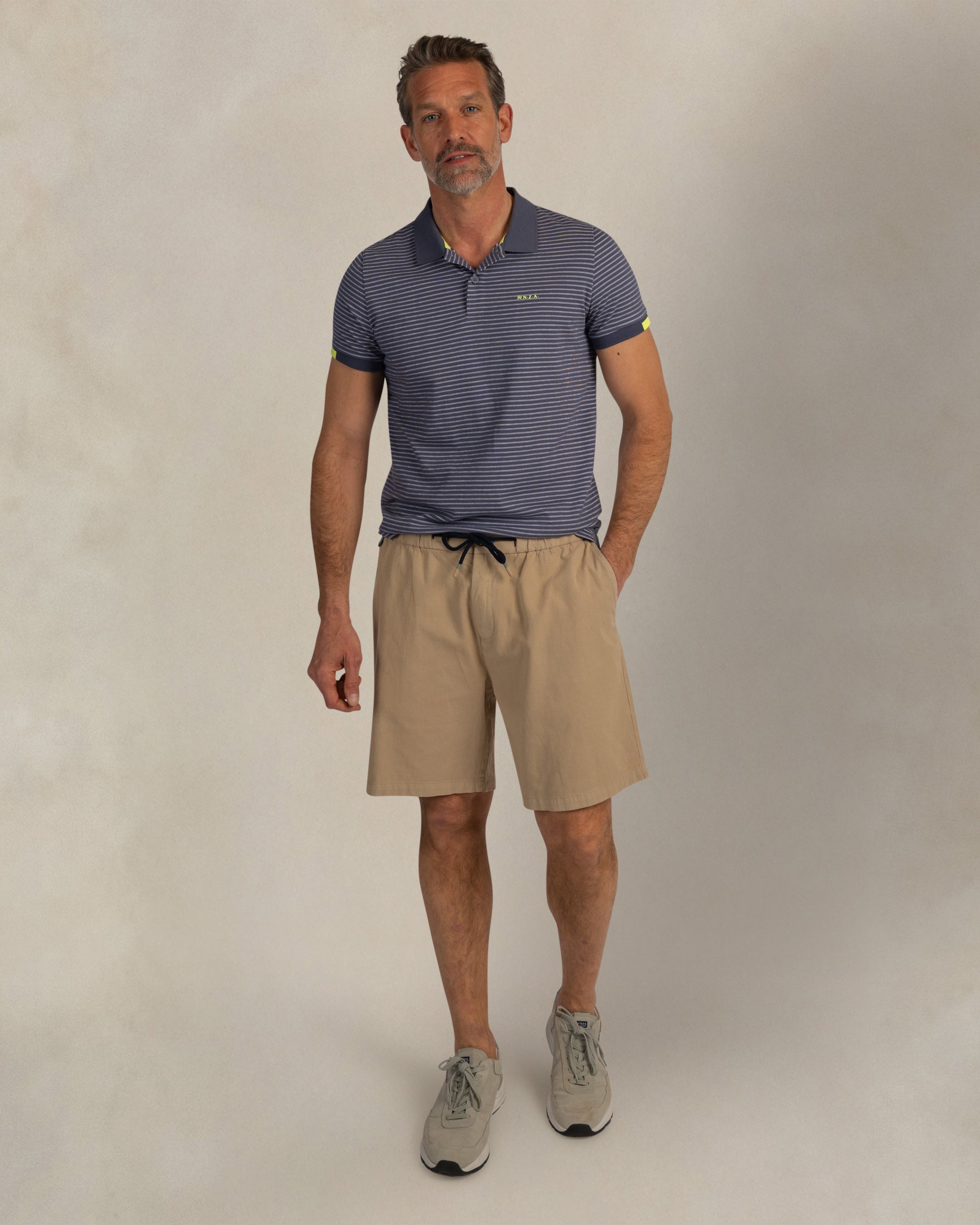 Polo bleu marine 100% coton imprimé Polo bleu marine 100% coton imprimé