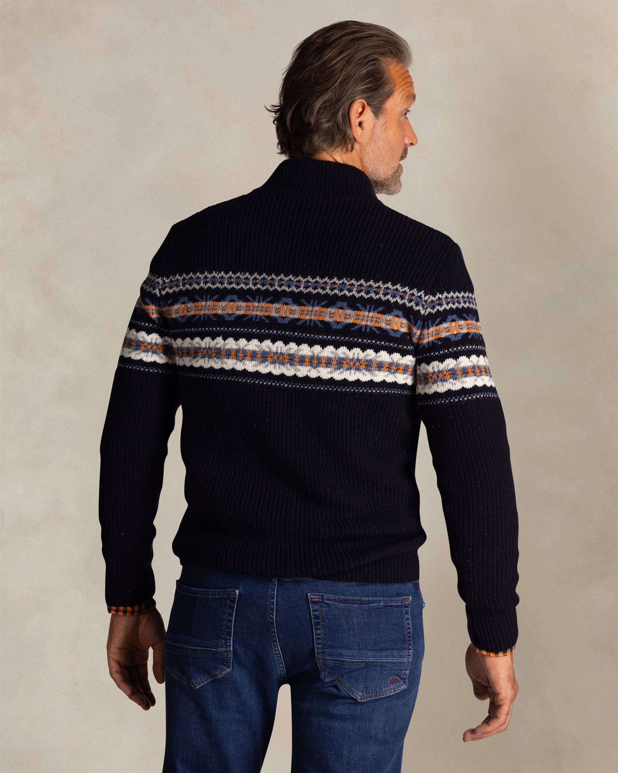 Blue cotton half zip Blue cotton half zip